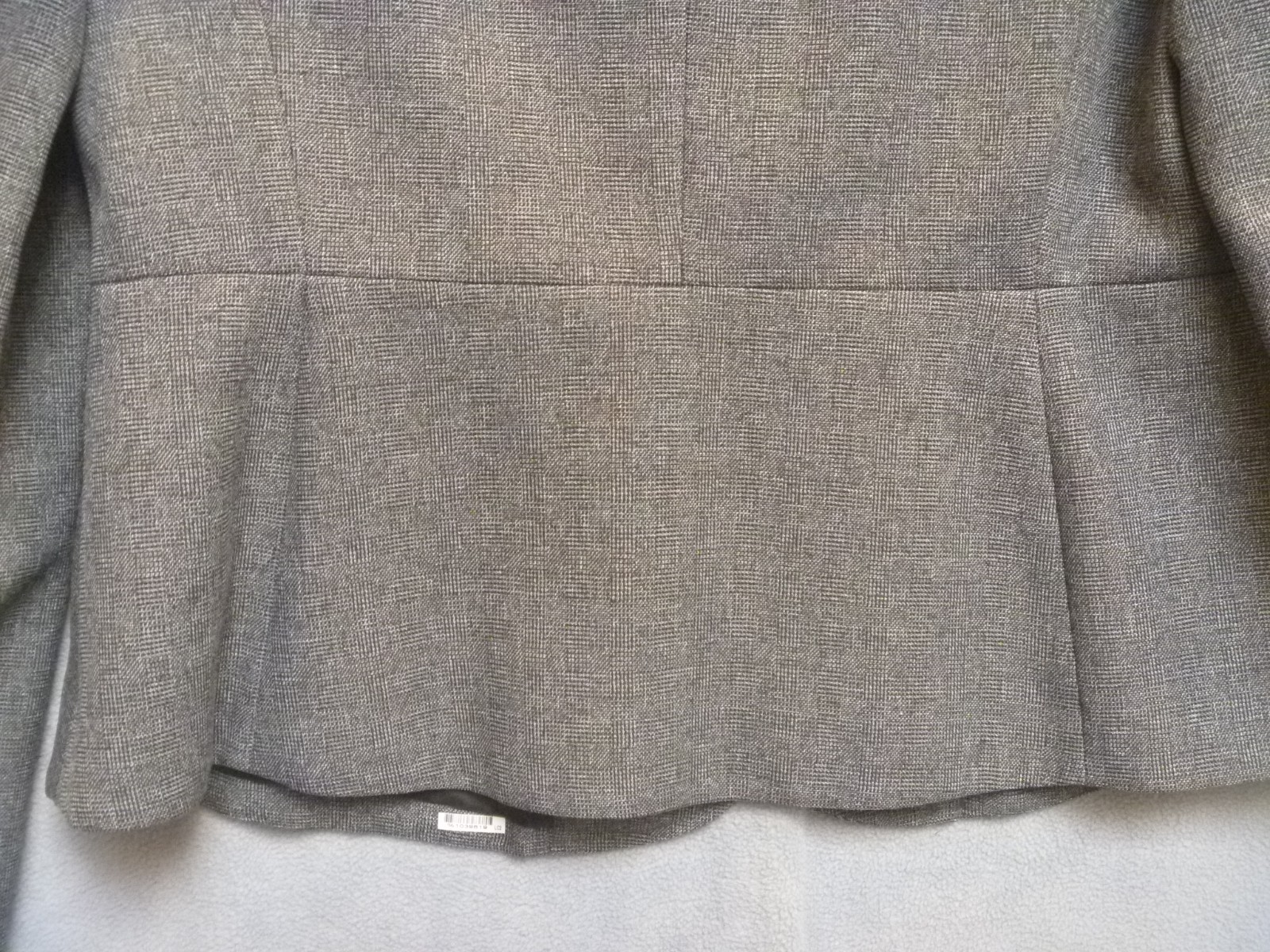 Evan Picone Suit Jacket Womens Size 10P Gray Black Plaid Lined Petite Blazer