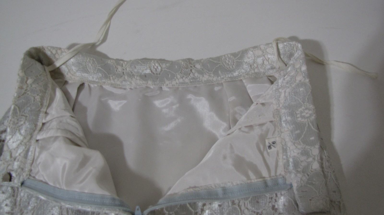 Vtg 80&rsquo;s Cachet 2 Pc.Set Jacket + Maxi Skirt Pale-aqua Lace Lined Women&rsquo;s 9/10