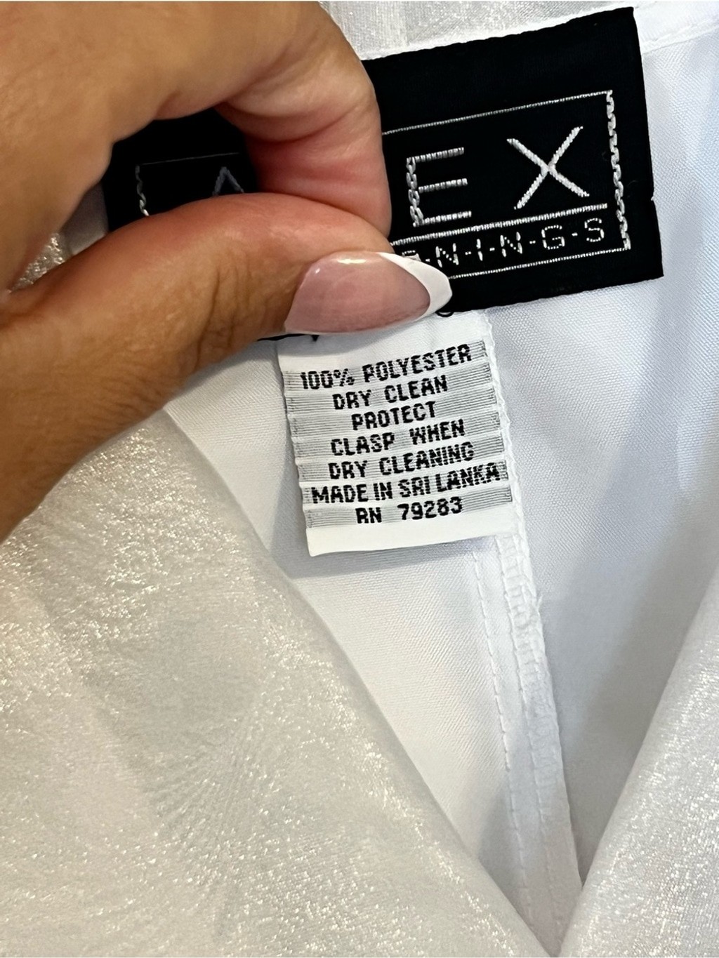 Alex Evenings White Sheer Organza Jacket Asymmetrical Rhinestone Clasp M Y2K