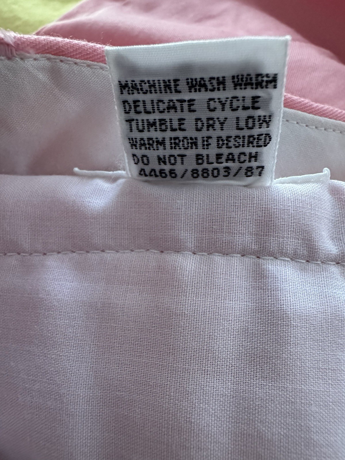 Vintage 1980s Pink Pleated Polyester Cotton Blend Pants High Waisted Rise