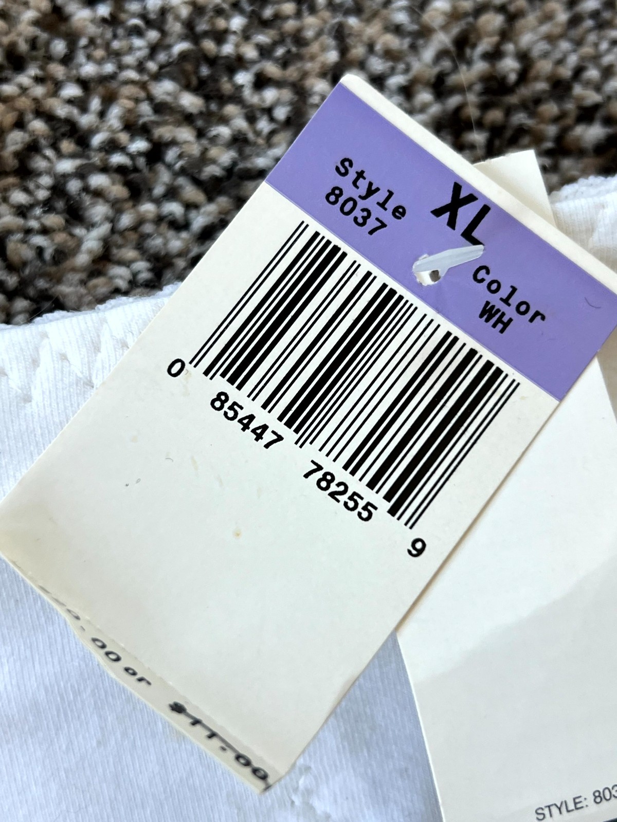 Vintage Bali white Light control stretch cotton brief XL * BNWT *