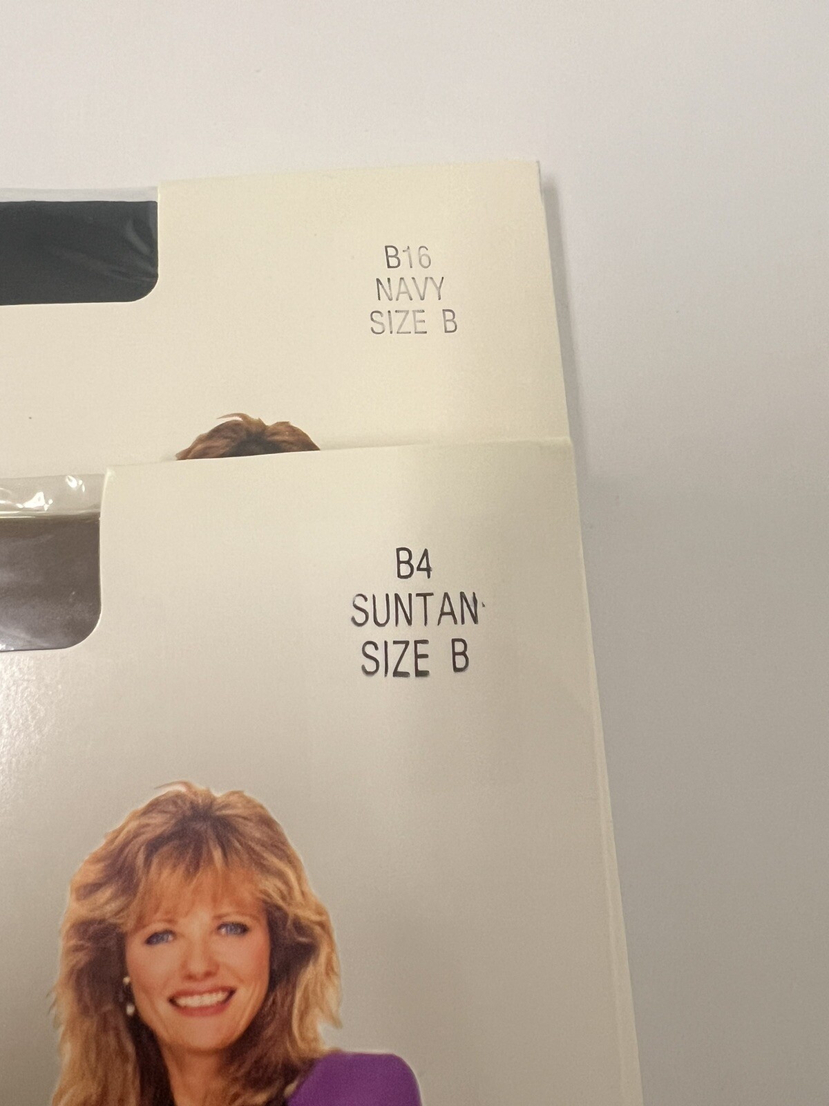 Vintage 90&rsquo;s Cheryl Tiegs Pantyhose Nylons Lot of 2 Suntan & Navy Size B