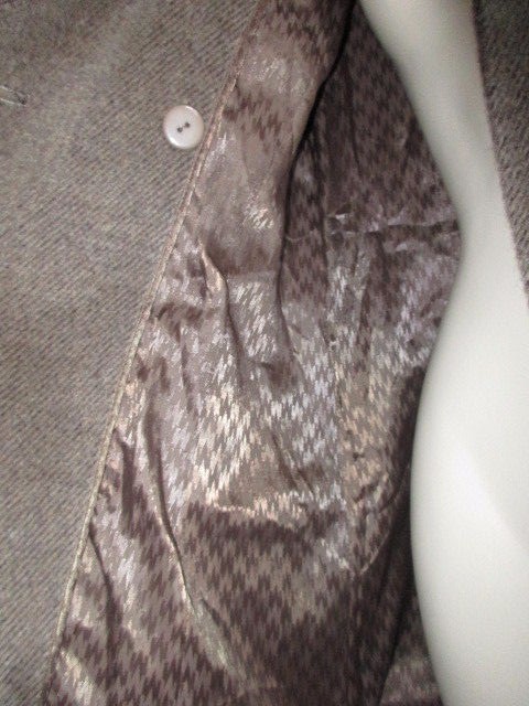 ALPACA SUPERFINE BROWN BUTTON UP COAT Condor Tips Women&rsquo;s Small Medium Maglia