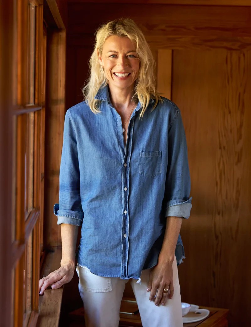 Frank & Eileen Eileen Relaxed Button Up Shirt Famous Denim, Size S Small NWT