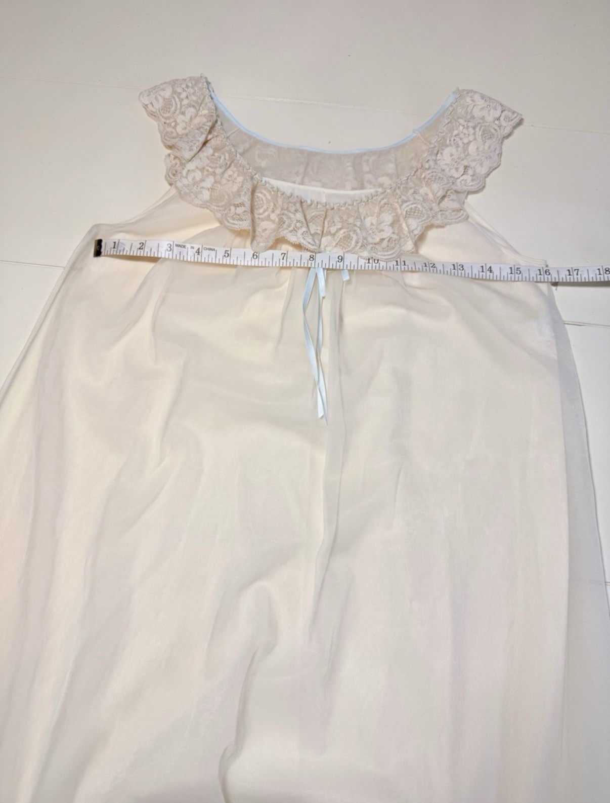 Vintage Shadowline Peignoir Set | Sheer Ivory Nightgown & Robe Lace Romantic XS