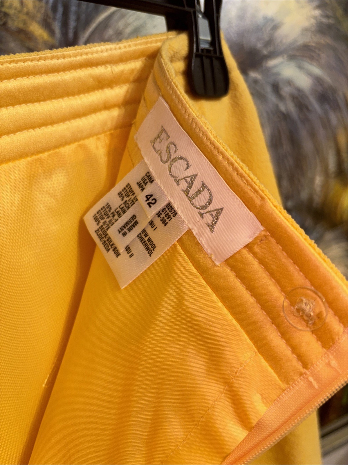 Vintage Escada Margaretha Ley, 90s Power Suit 38/42 Sunshine, Yellow RN61891