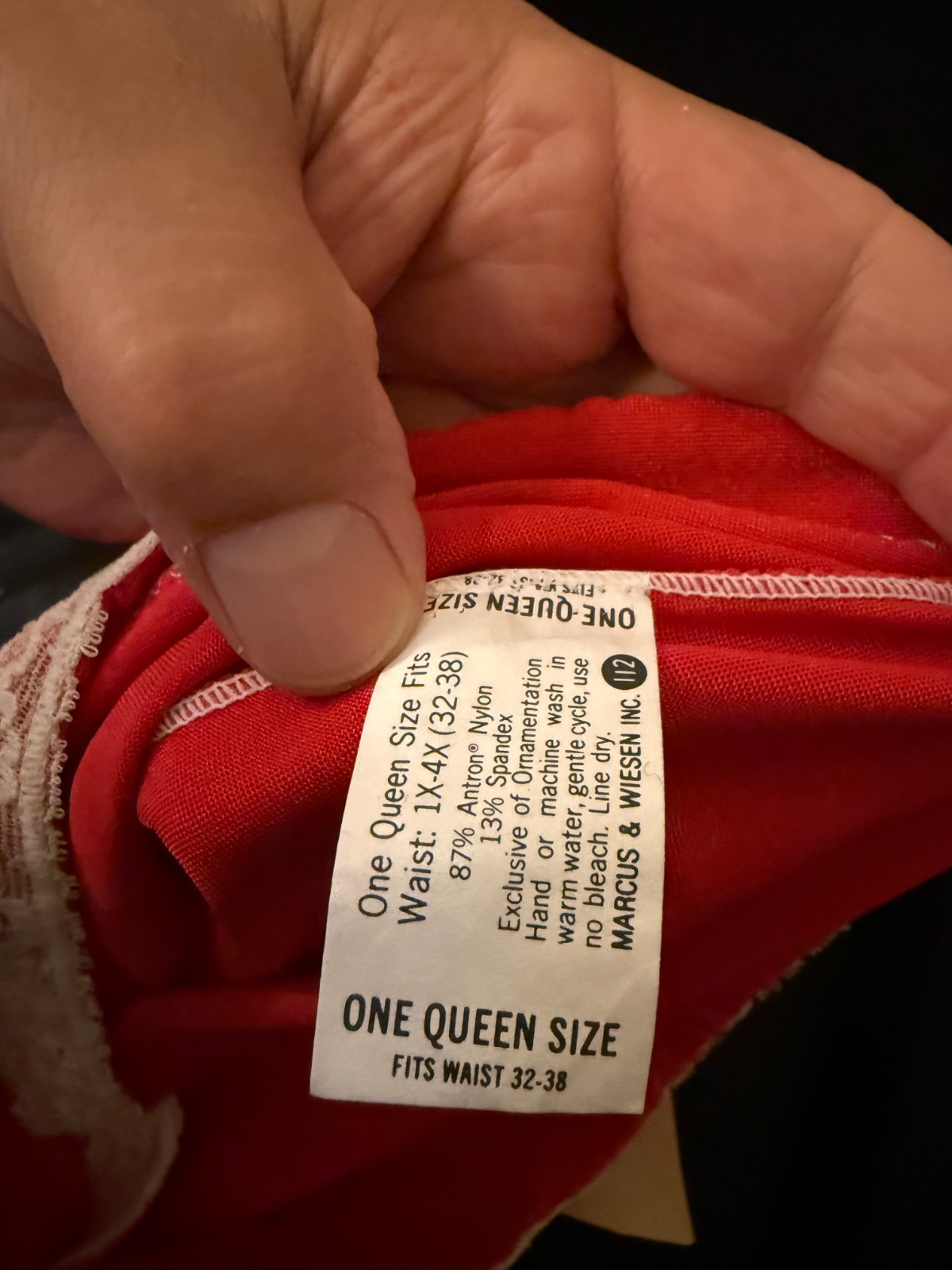 Vtg WOMENS « QUEEN SIZE » FULL FIGURE red nylon PANTIES, LADY BETTY, NOS w/ TAGS