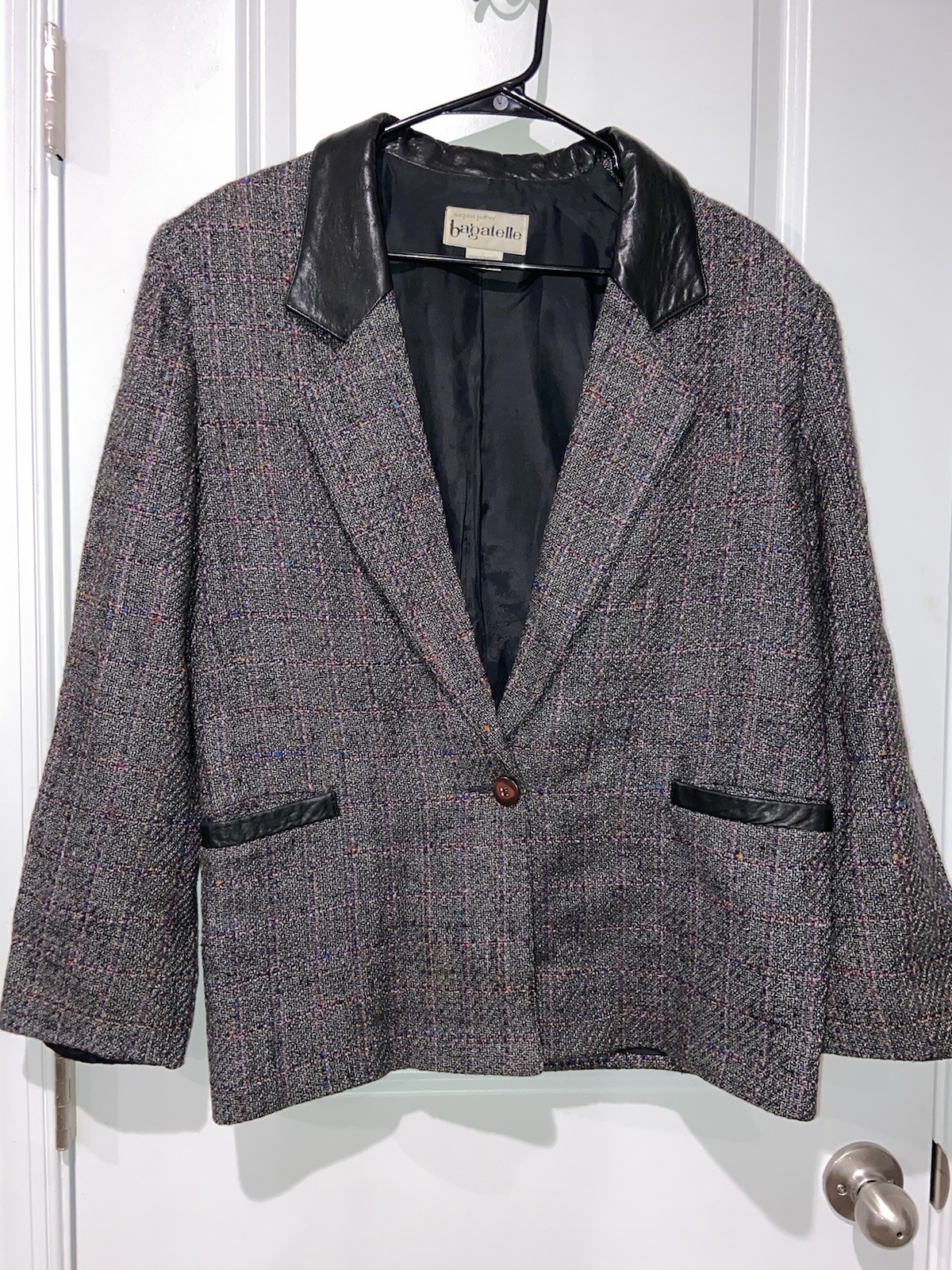 Vintage 1980s Bagatelle Wool Blazer With Lester Collar Dark Academia Fall Vibes