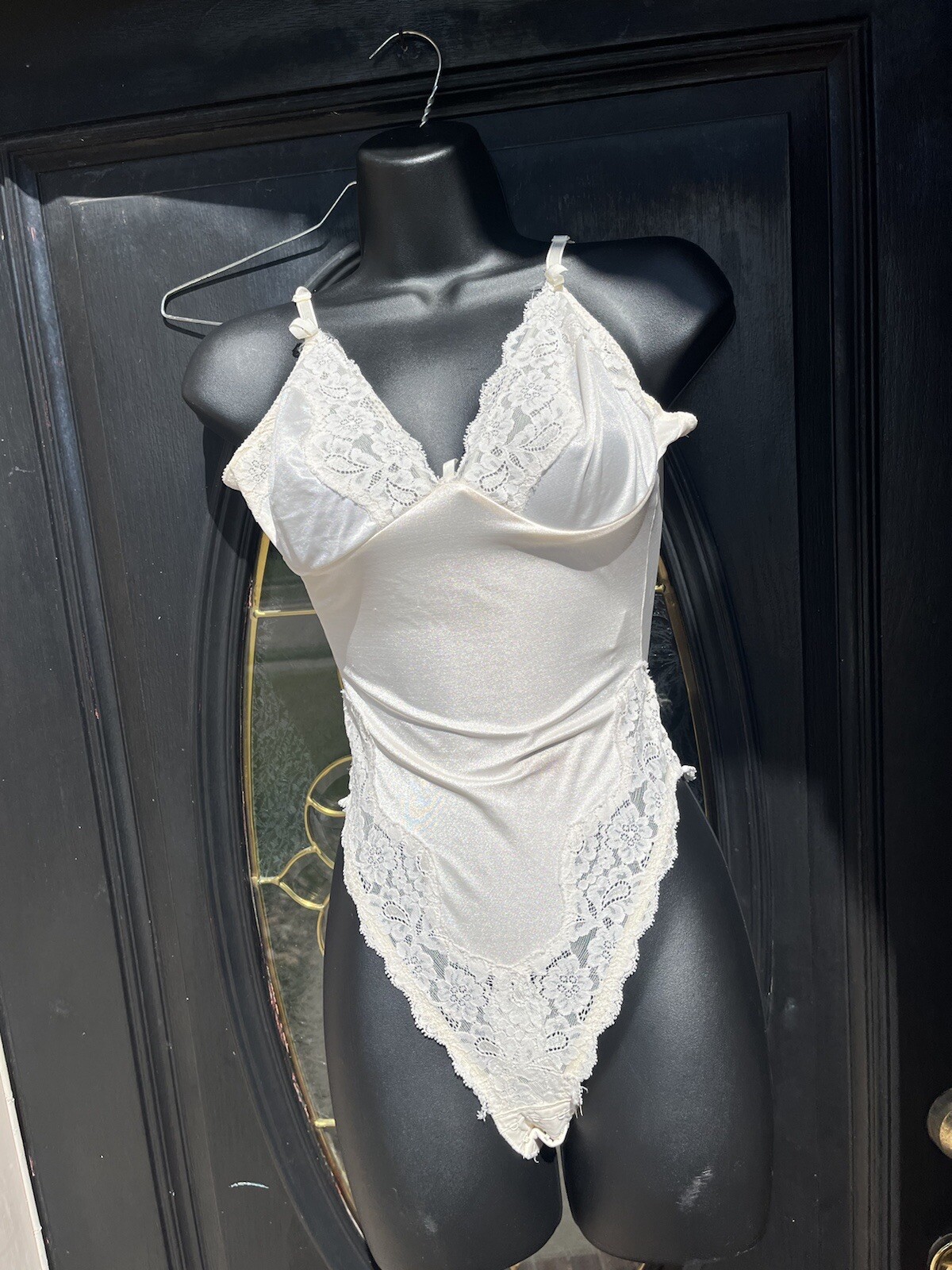 Eve Stillman for Lady Marlene Satin & Lace Intimate Teddy Lingerie Baby Doll 34C