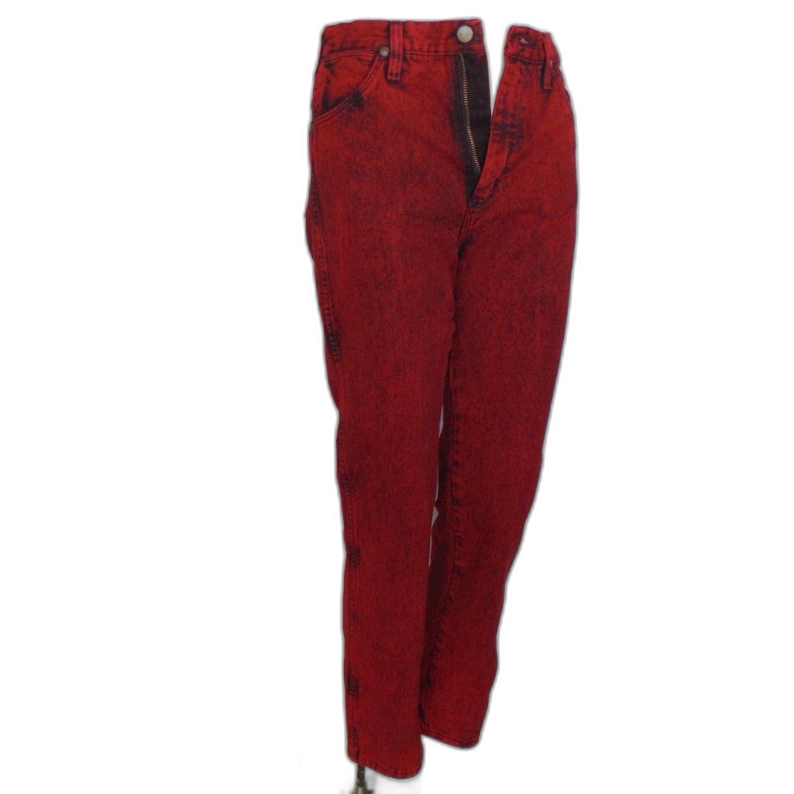 Vintage WRANGLER Jeans, 25&Prime;, Red Acid Wash, Zipper Fly,5 pocket, Relaxed fit USA