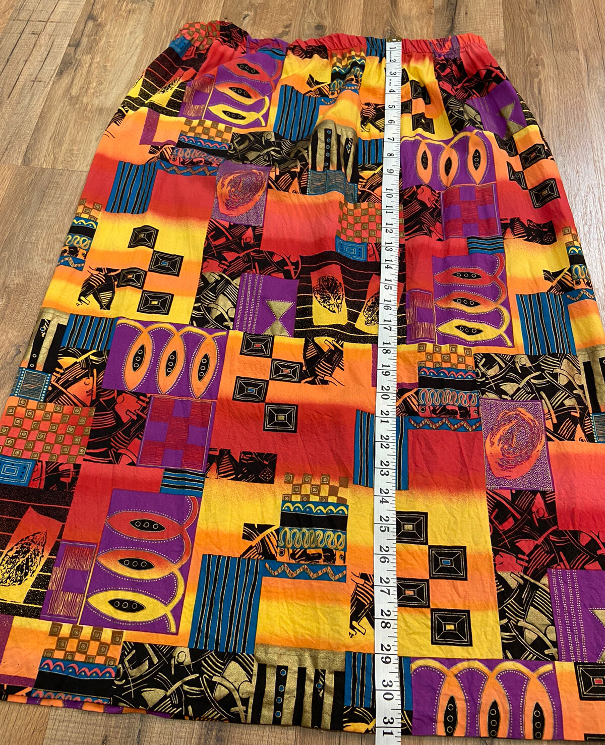 Vintage Koco Collection Multi-Color Ethnic Skirt Set Reg Size Plus Colorful Top