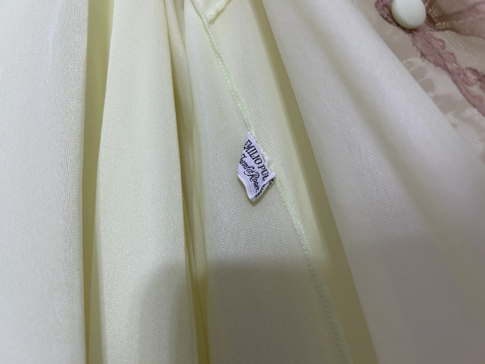 Vintage Emilio Pucci Formfit Rogers Nightgown Robe Lingerie Lace Detail Ivory