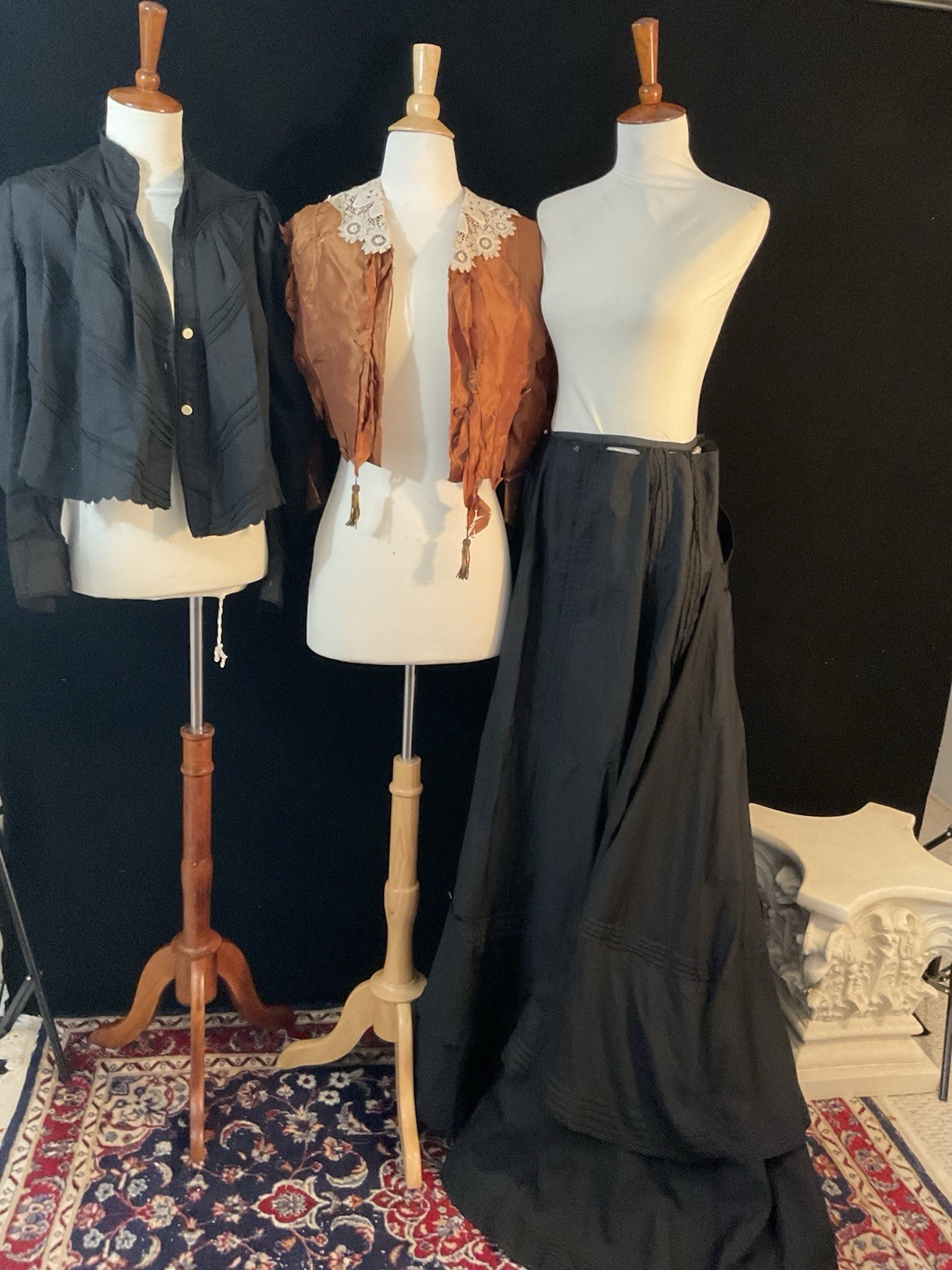 VINTAGE LOT OF 3 VICTORIAN ERA PIECES . COLLECTION LIQUDATION! « AS IS « 
