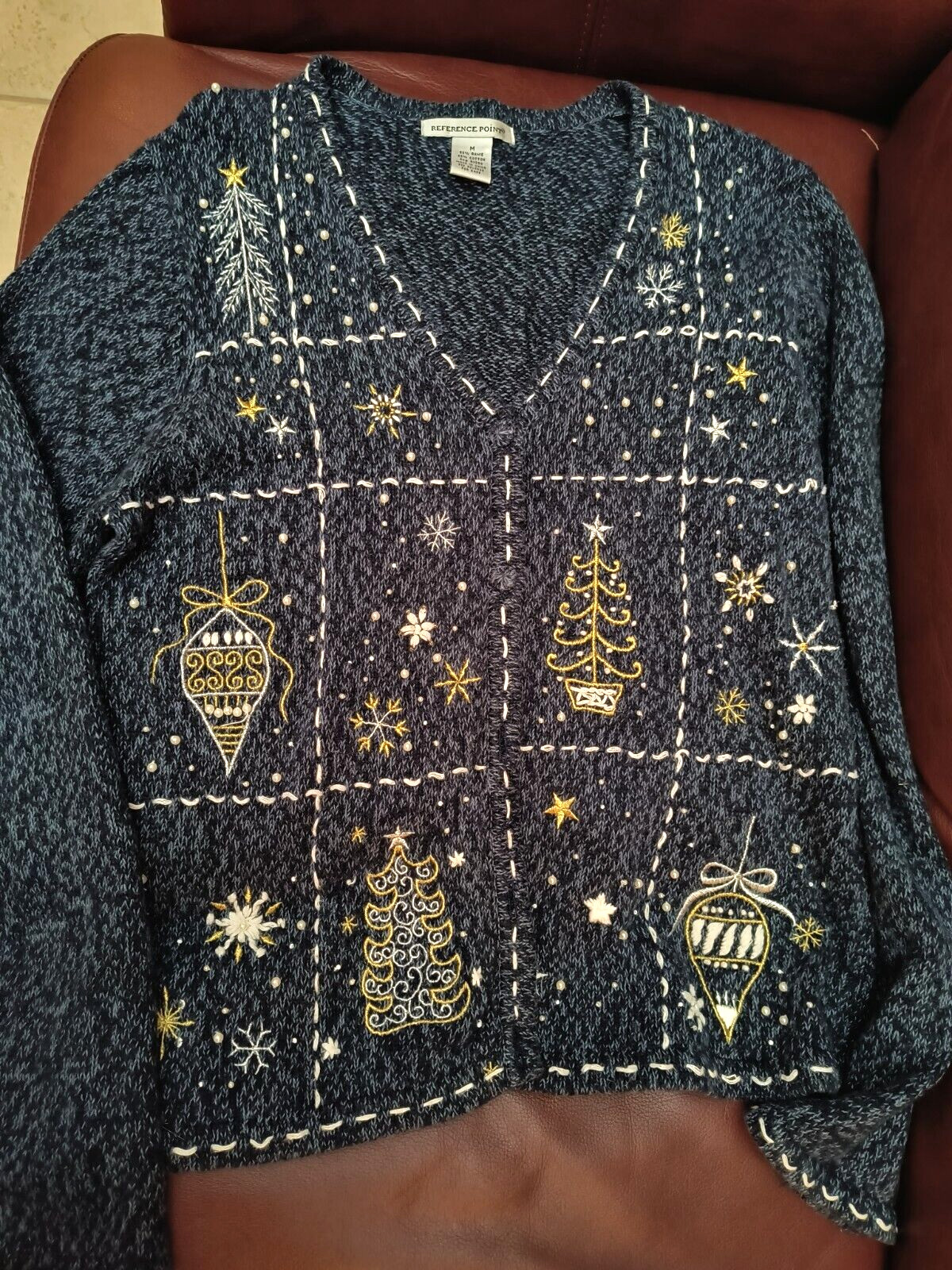 Reference Point Vintage Lady&rsquo;s Holiday Sweater – Casual, Party/Cocktail (M)