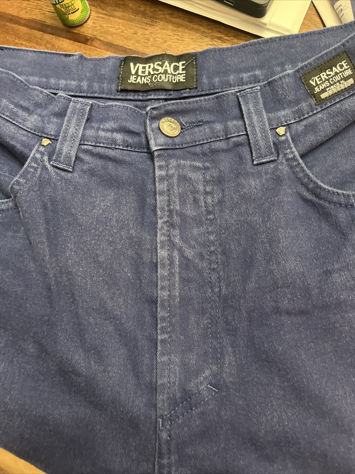 VERSACE Jeans Couture ITTIERRE SPA Blue Denim Pants VTG 90S Italy