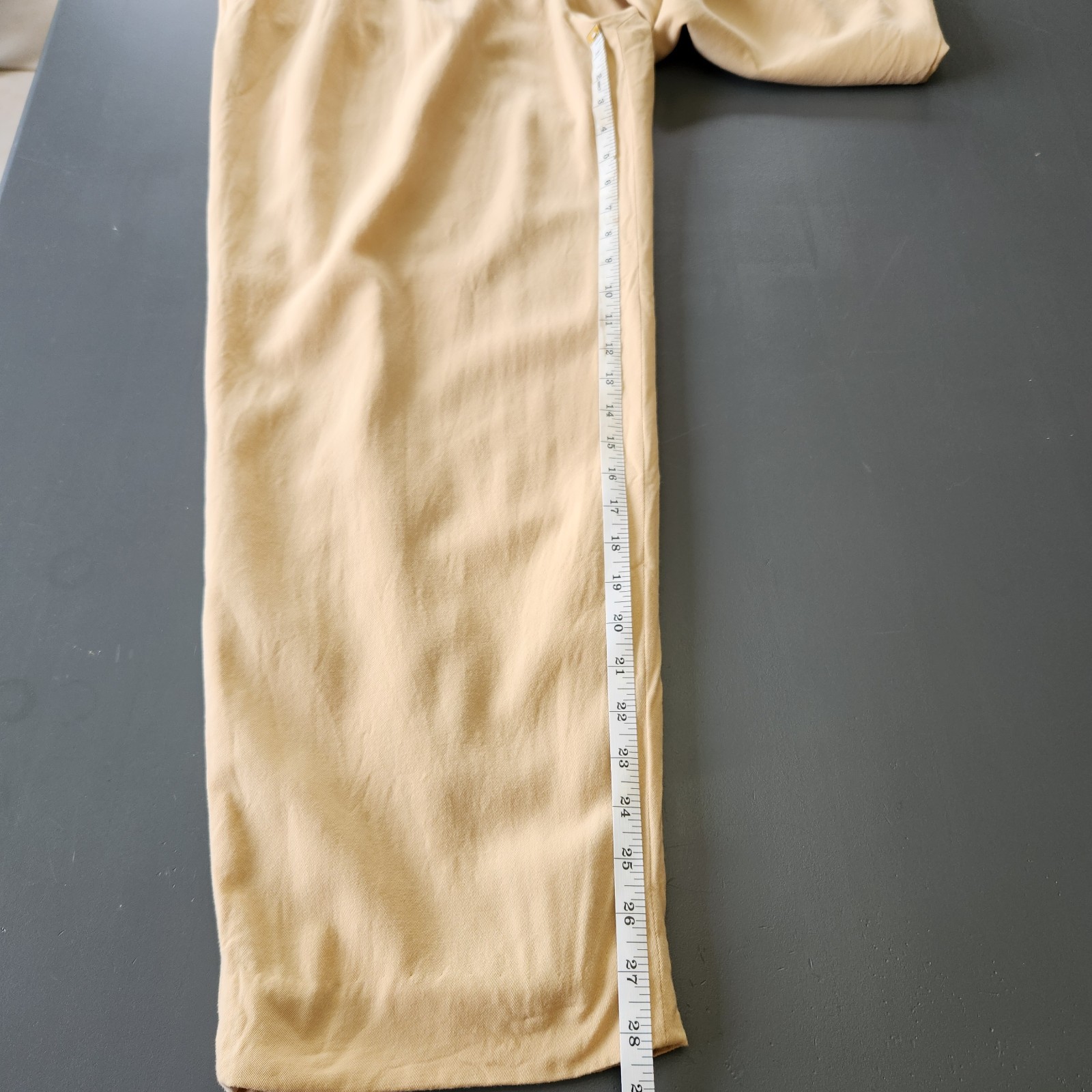 VTG 80s 90s Escada Women Wool Pleated Trouser Pant Sz 44 Camel Quiet Luxury