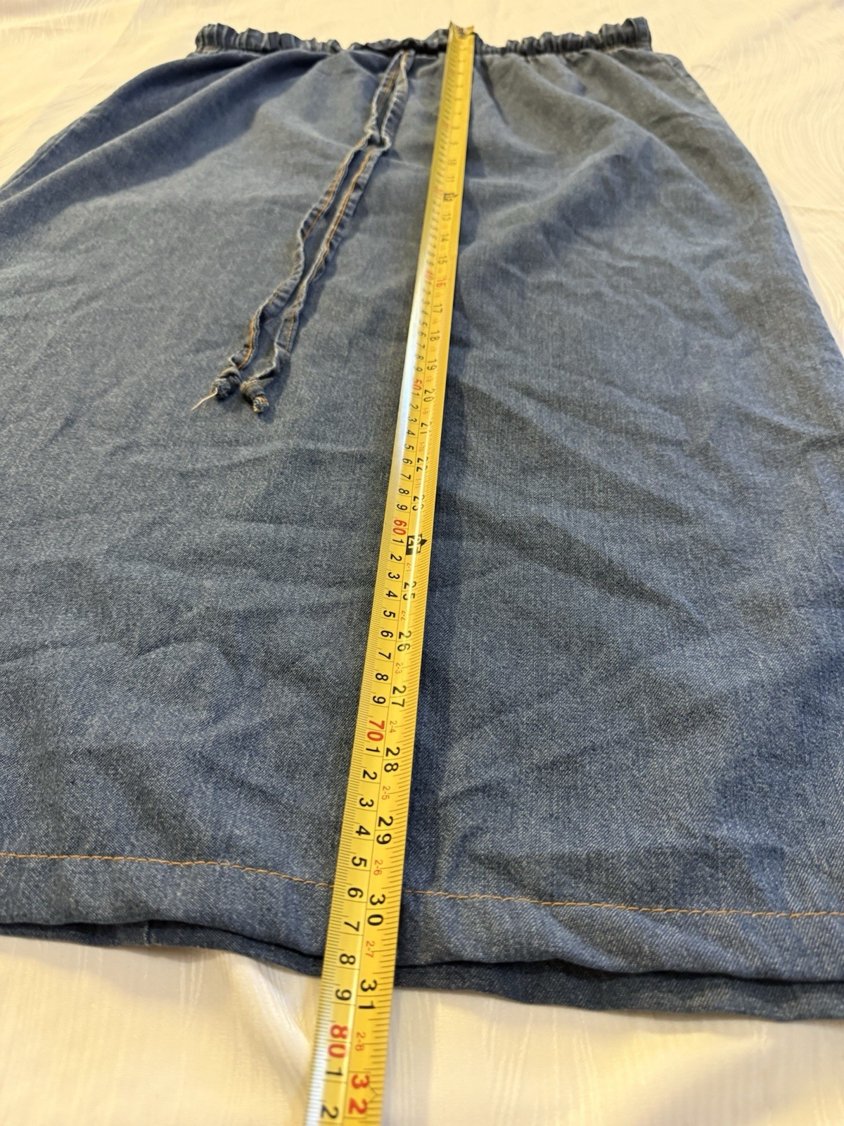 Vintage BIB Better Than Basic Denim Tencel Skirt Made in Canada M Discontinued