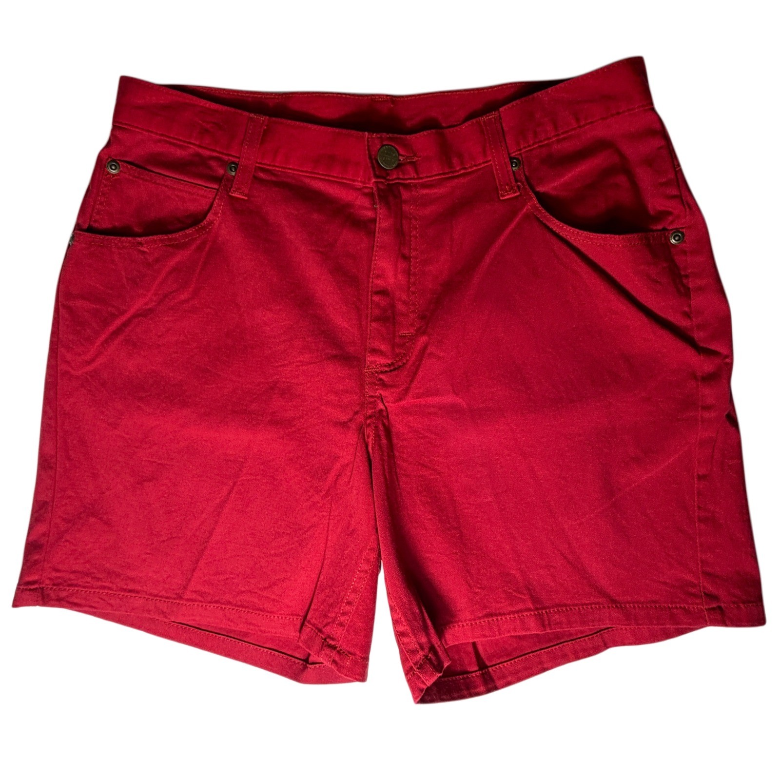 Vintage Wrangler Blues Red Denim Shorts – Women&rsquo;s Size 8 AVG