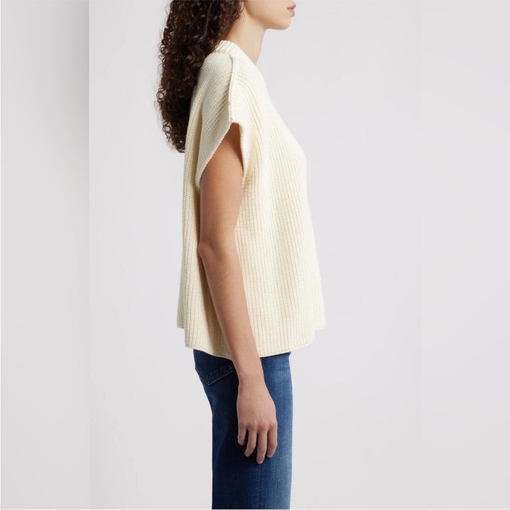 NEW Frank & Eileen Montecito Italian Sweater Vest Cream Size L