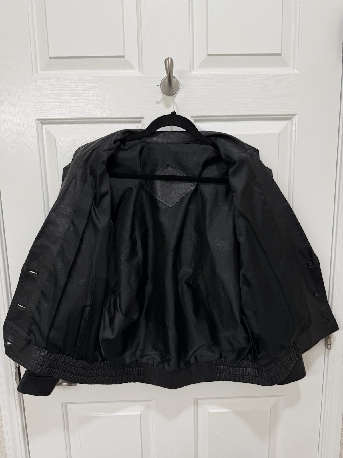 Vintage Black Leather Moto Jacket Size M-L