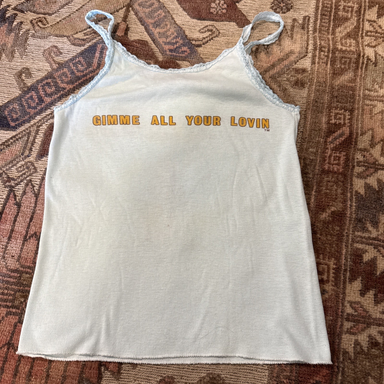 Vintage 1980S ZZ Top concert, tank top shirt XS -S give me all your loving Rare