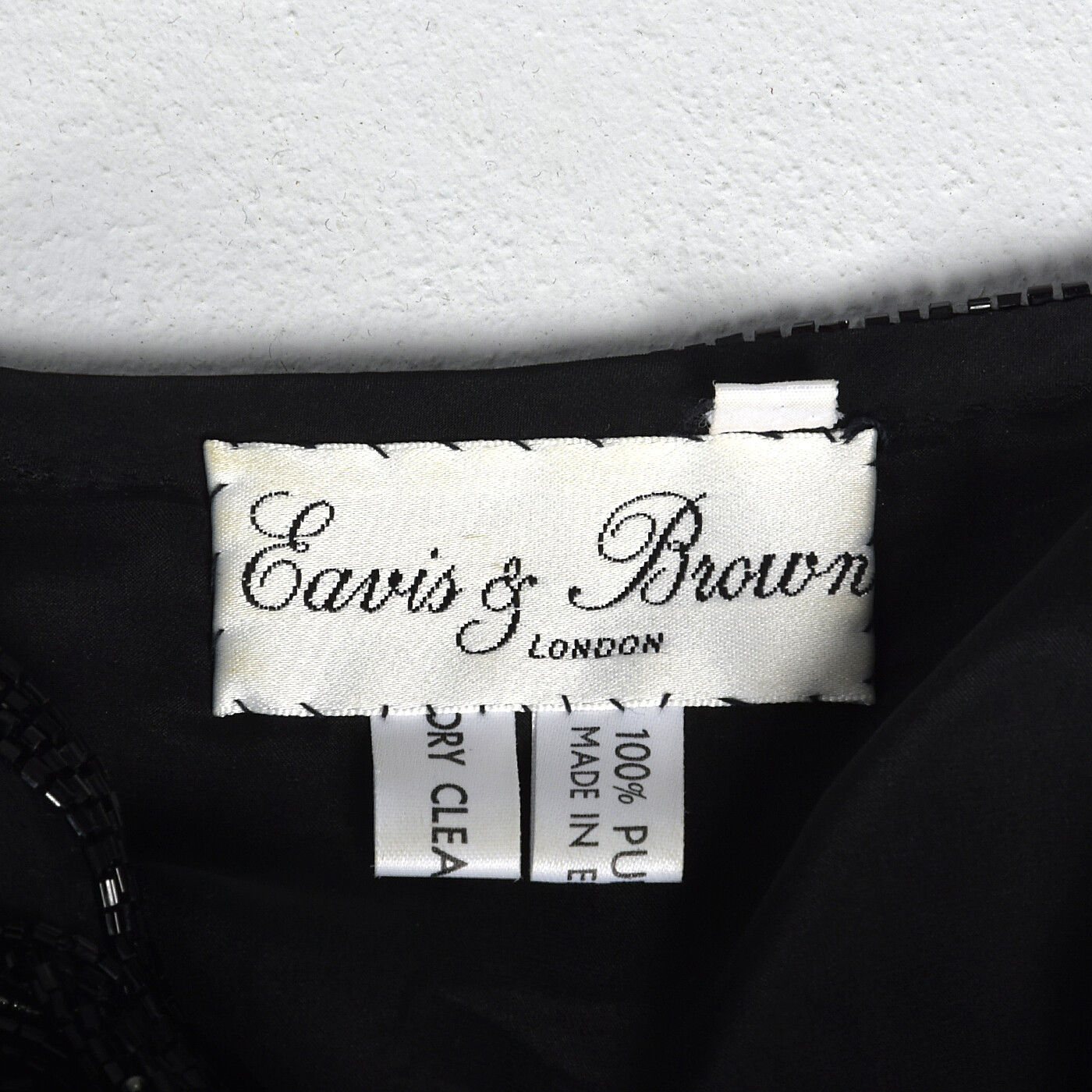 Medium Eavis & Brown Black Silk Beaded Jacket Silk Flowy Separates 1980s VTG