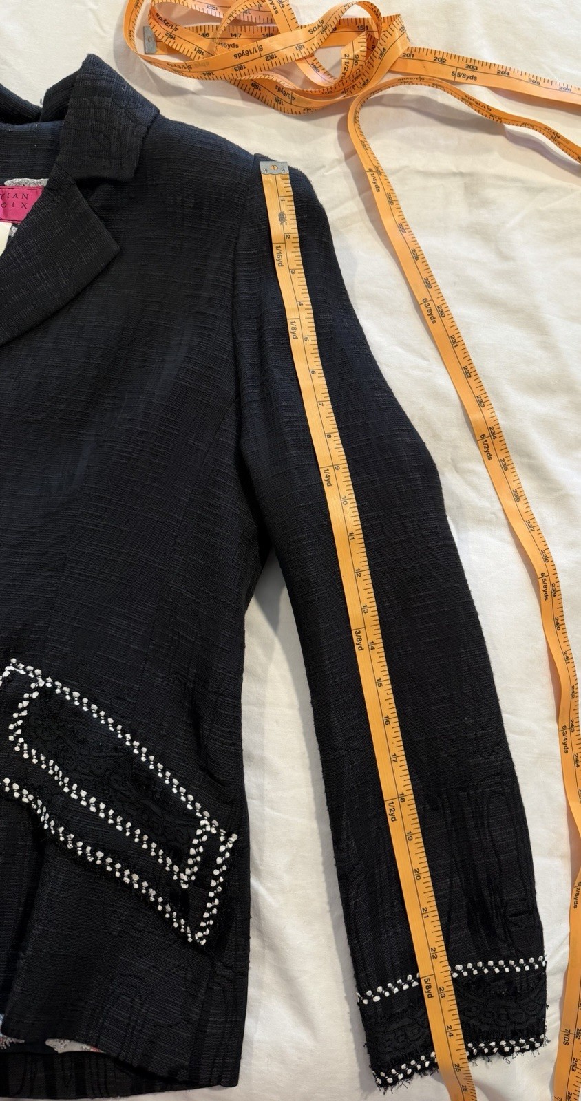 Vintage 80s Couture CHRISTIAN LACROIX Sz 46 Skirt Suit Amazing Condition