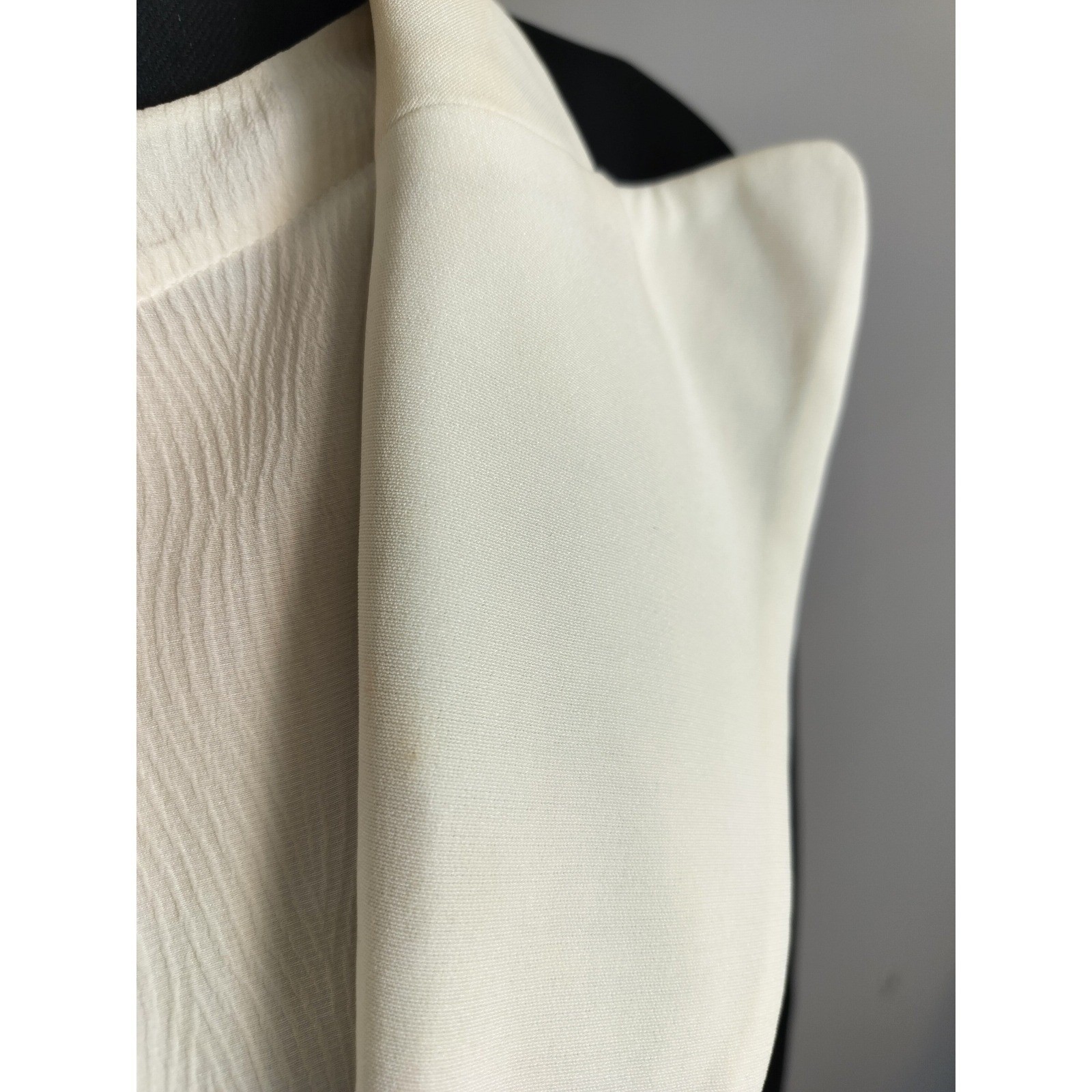 Lida Baday Statement Dress Tailored Longline Blazer Women 12 Black White Pearl