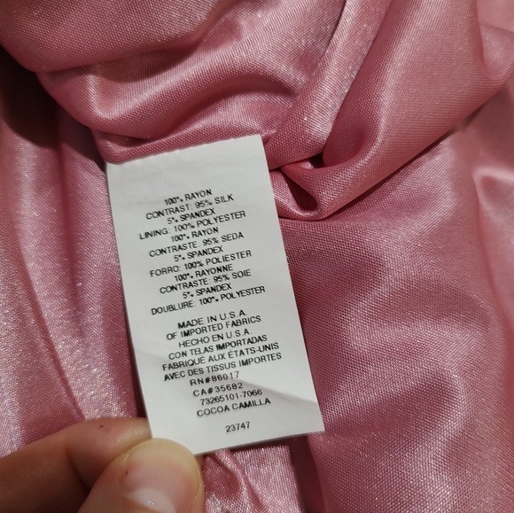 Y2K Bebe Brown Pink Silk Handkerchief Hem T-Back Party Dress Medium