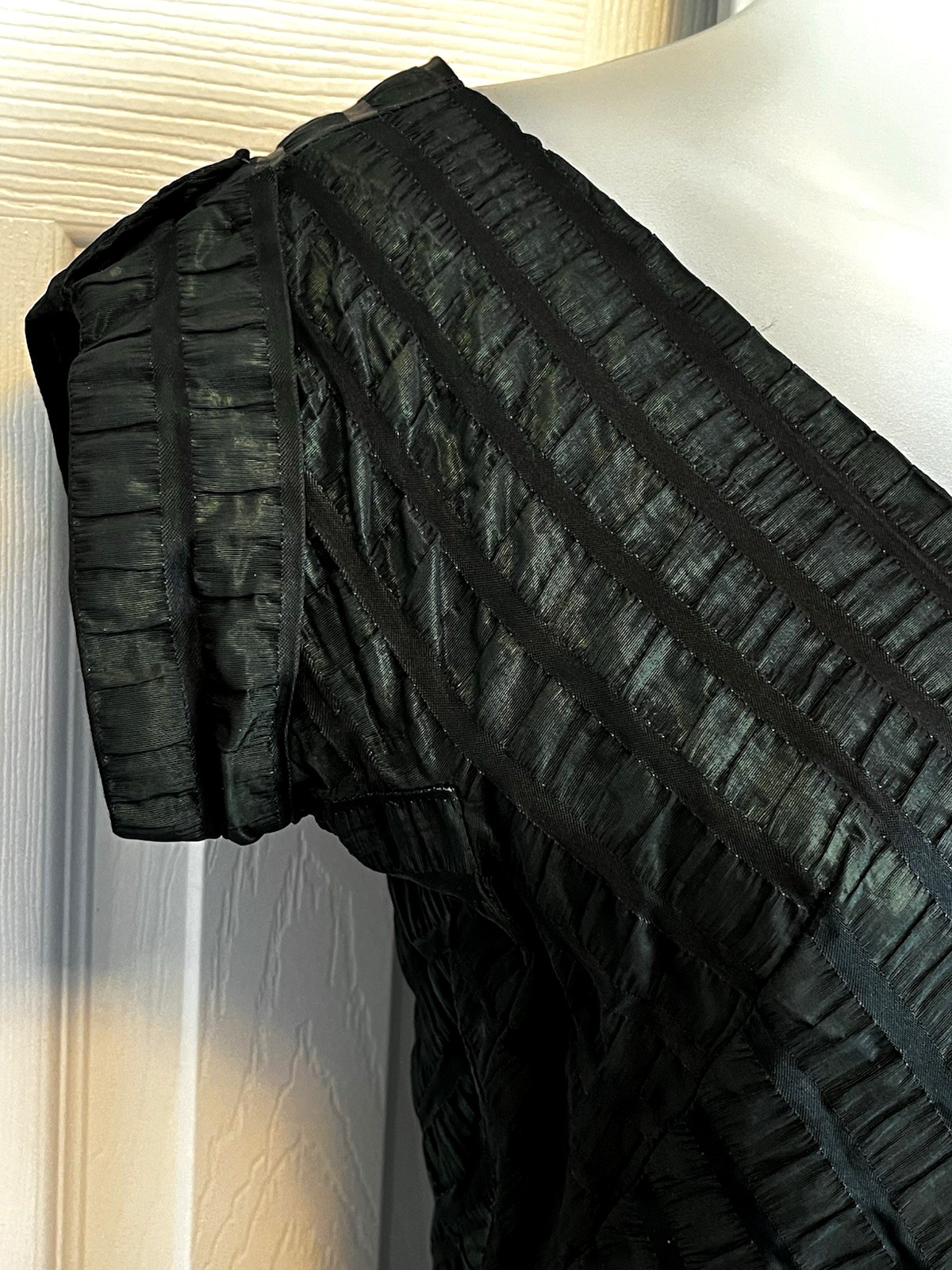 VTG 1940’s Old Hollywood Dress Iridescent Taffeta Evening Party Small Handmade