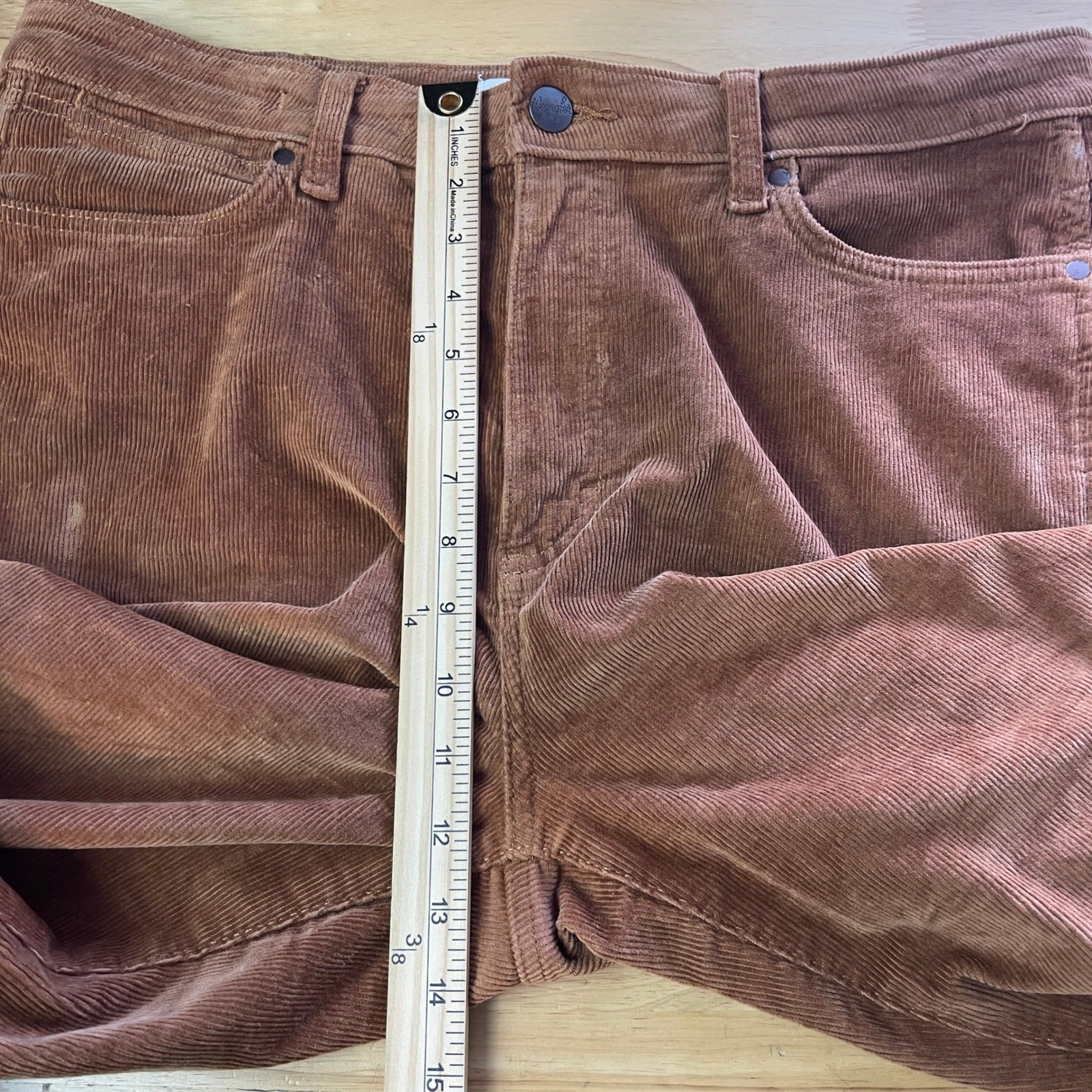 Wrangler RETRO Corduroy BOOT CUT Pants Womens 32×34 Flare High Rise Brown