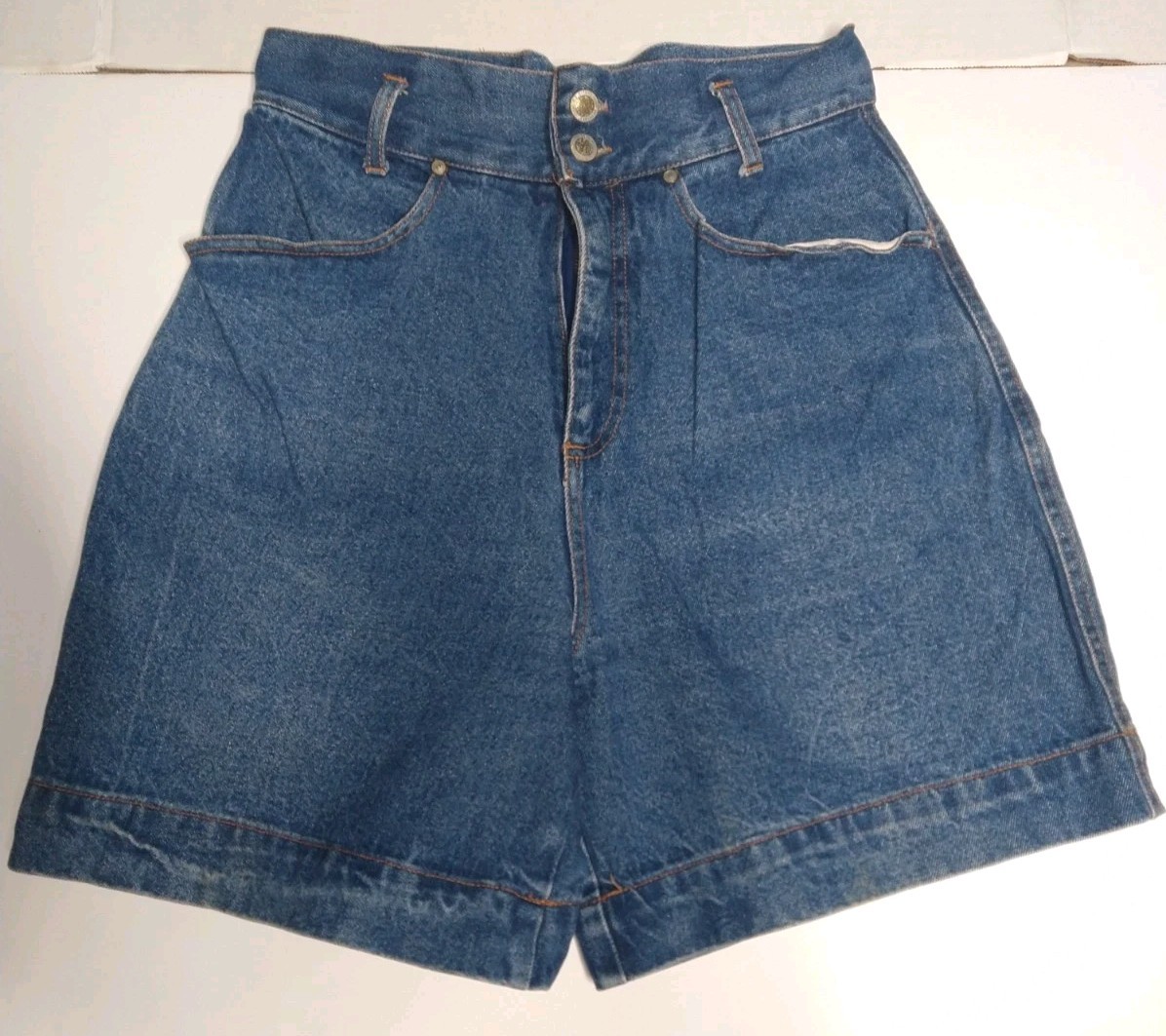 Vtg 90s 80s PS GITANO HIGH RISE Cinched Snatched Waist SHORTS Baggy Leg 10 26&Prime;