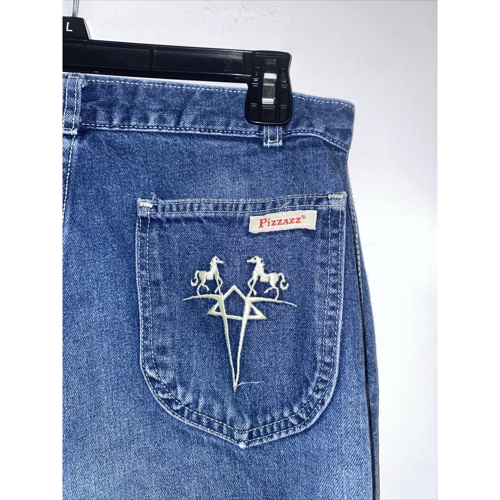 VTG 80s PIZZAZZ Super High Waisted Tapered Mom Jeans Stone Wash Meas. W30 L29.5