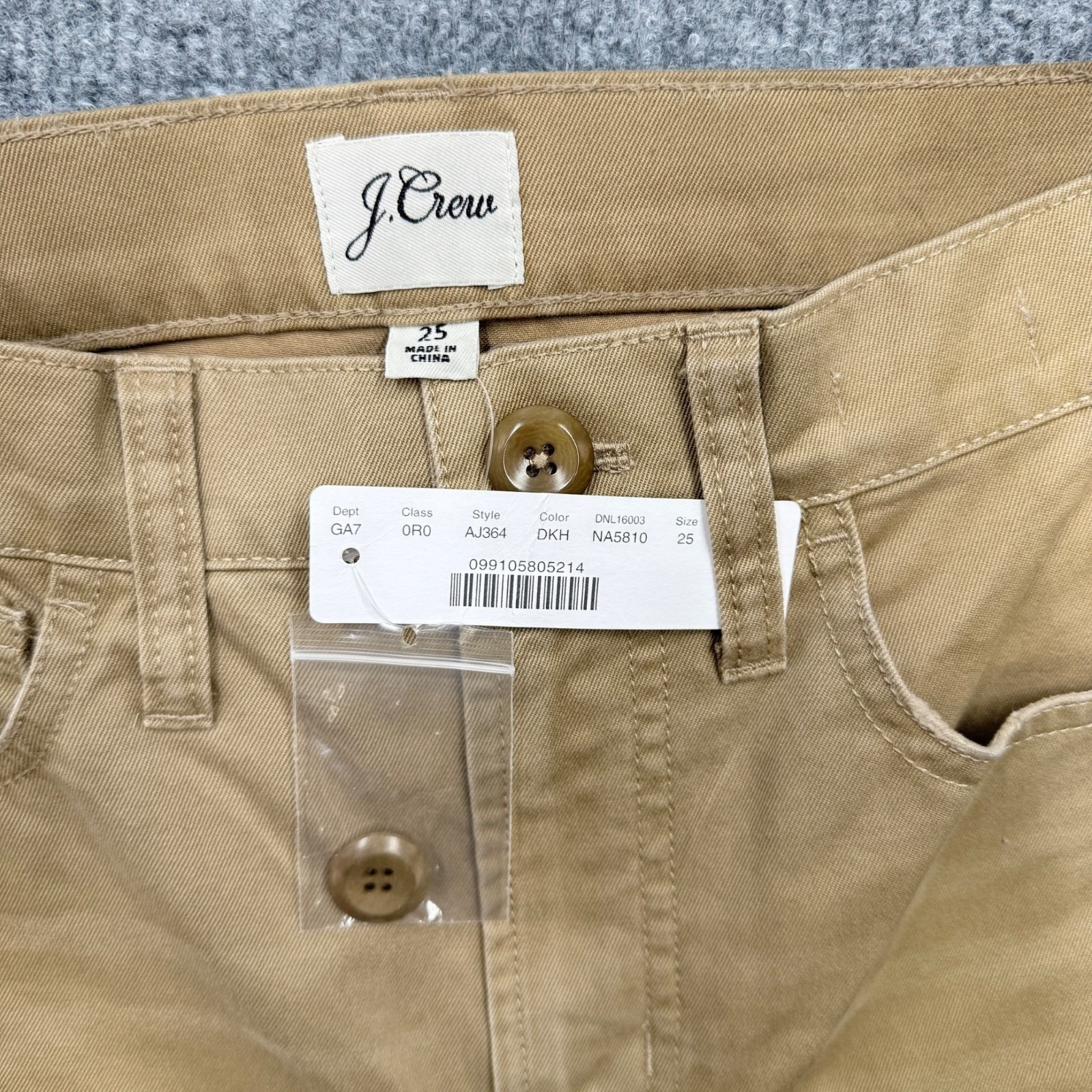J.Crew Womens 25 Patchwork Chino Pants Cotton Vintage Straight Khaki NWT Preppy