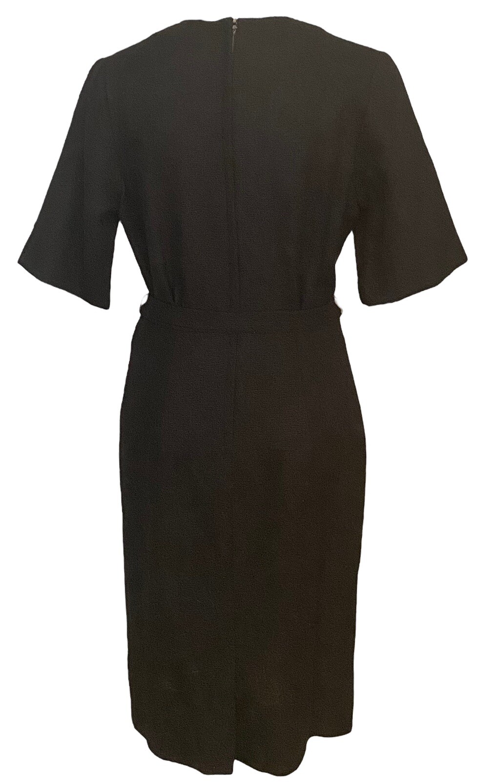 Vtg Gallant California 100% Wool Sheath Dress Short Sleeves Belt Mad Men Sz 14.5