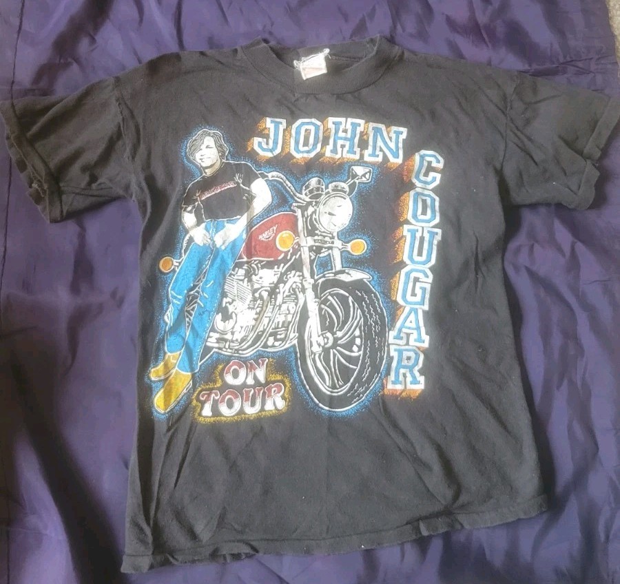 True Vintage 1980s John Cougar Mellencamp On Tour T-shirt Size Medium