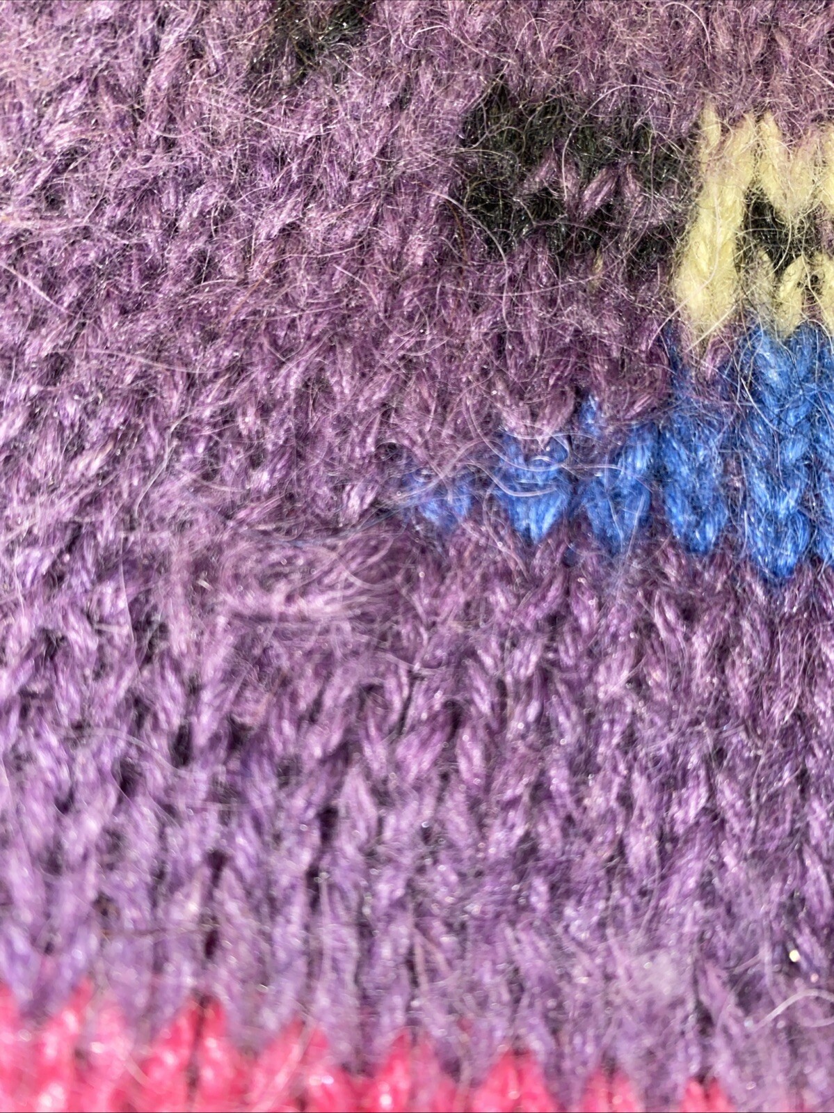 VTG Peruvian Alpaca Folk Hand Knitted Sweater Llama Peru Large Adult Unisex