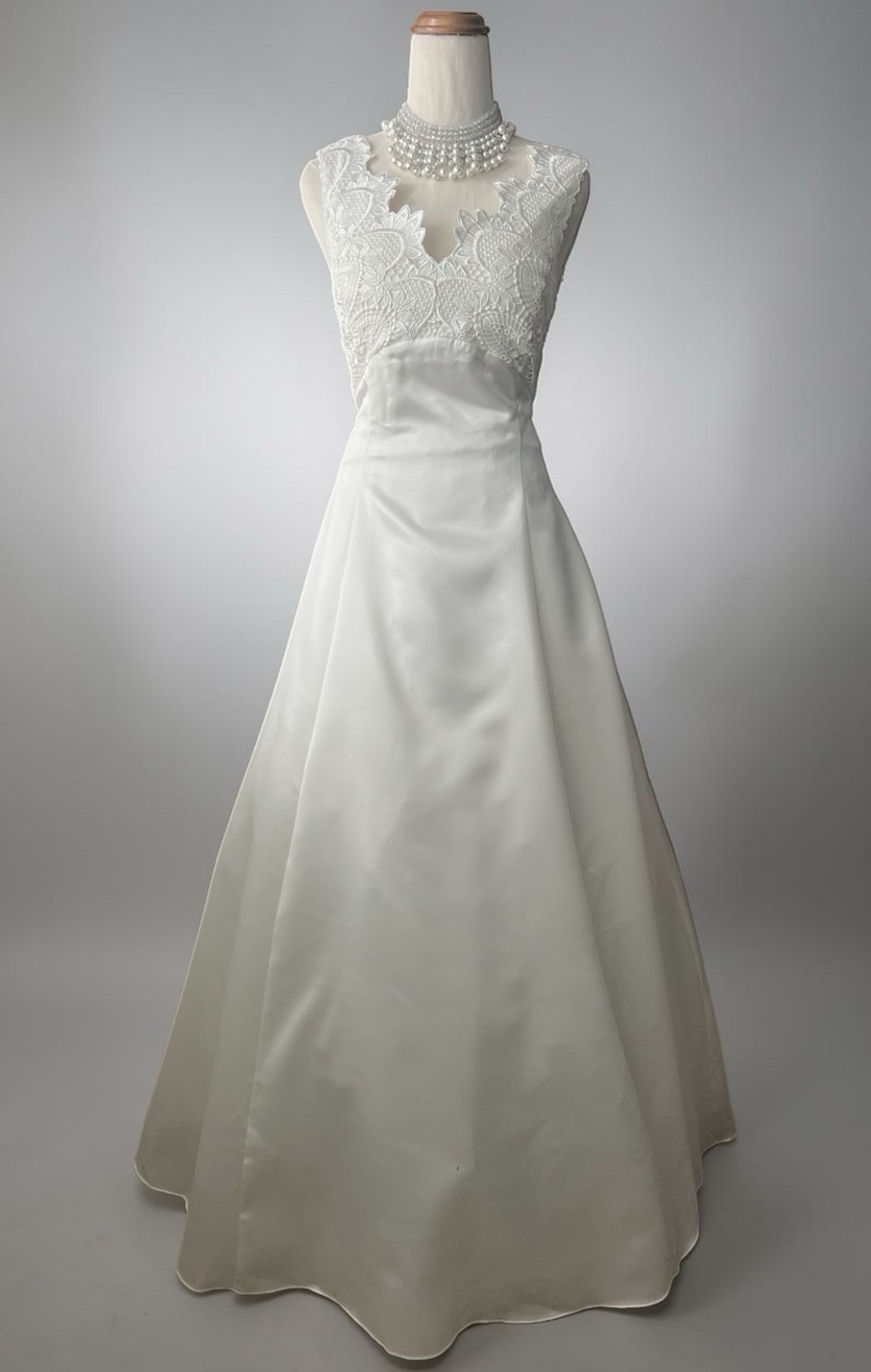 Vintage 90s Jessica McClintock Bridal Wedding Dress Size 10 Lace & Satin – Train