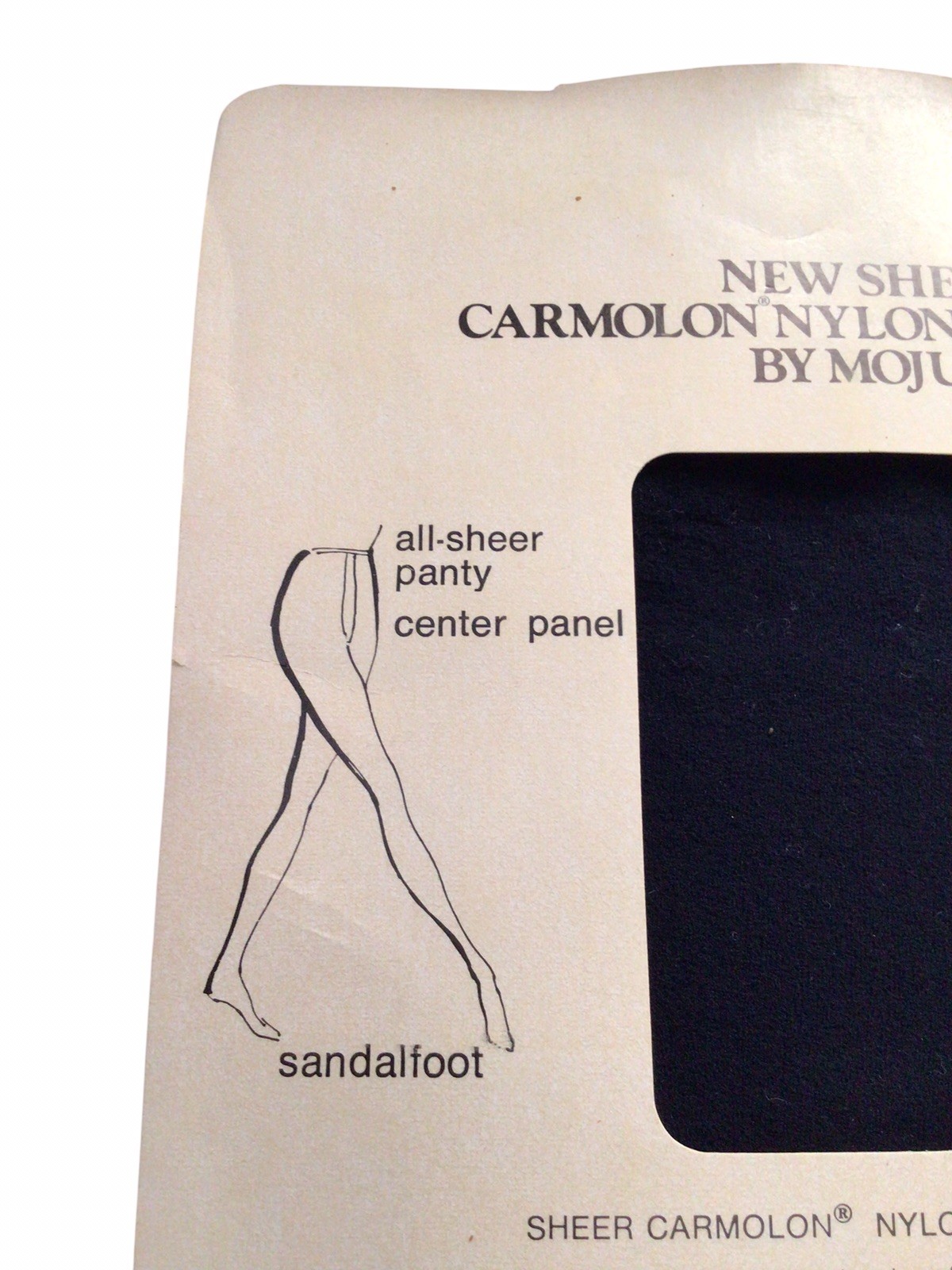Vintage MOJUD 100% Carmolon Nylon Medium/Tall Navy Sheer To The Waist