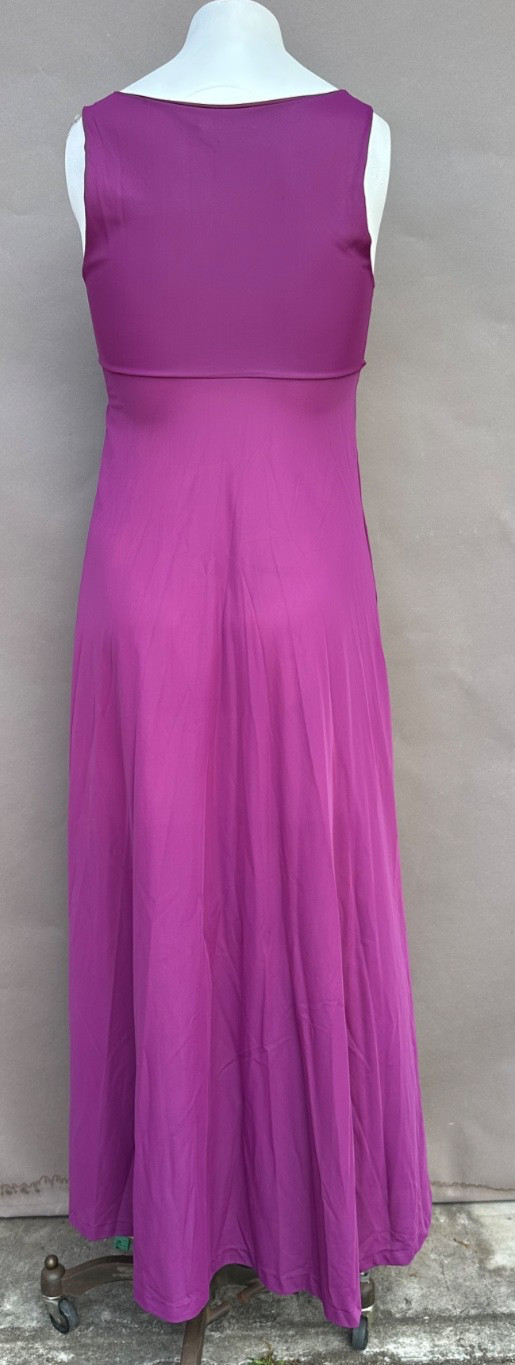 Vintage John Kloss Peignoir Set Small Purple Robe Nightgown Old Hollywood Glam