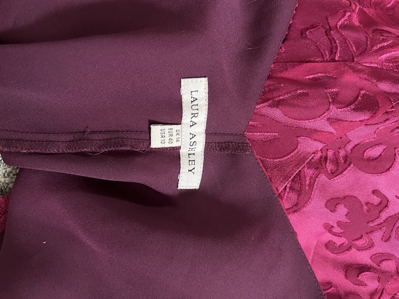 Beautiful Vintage Laura Ashley whimsygoth Red Dress
