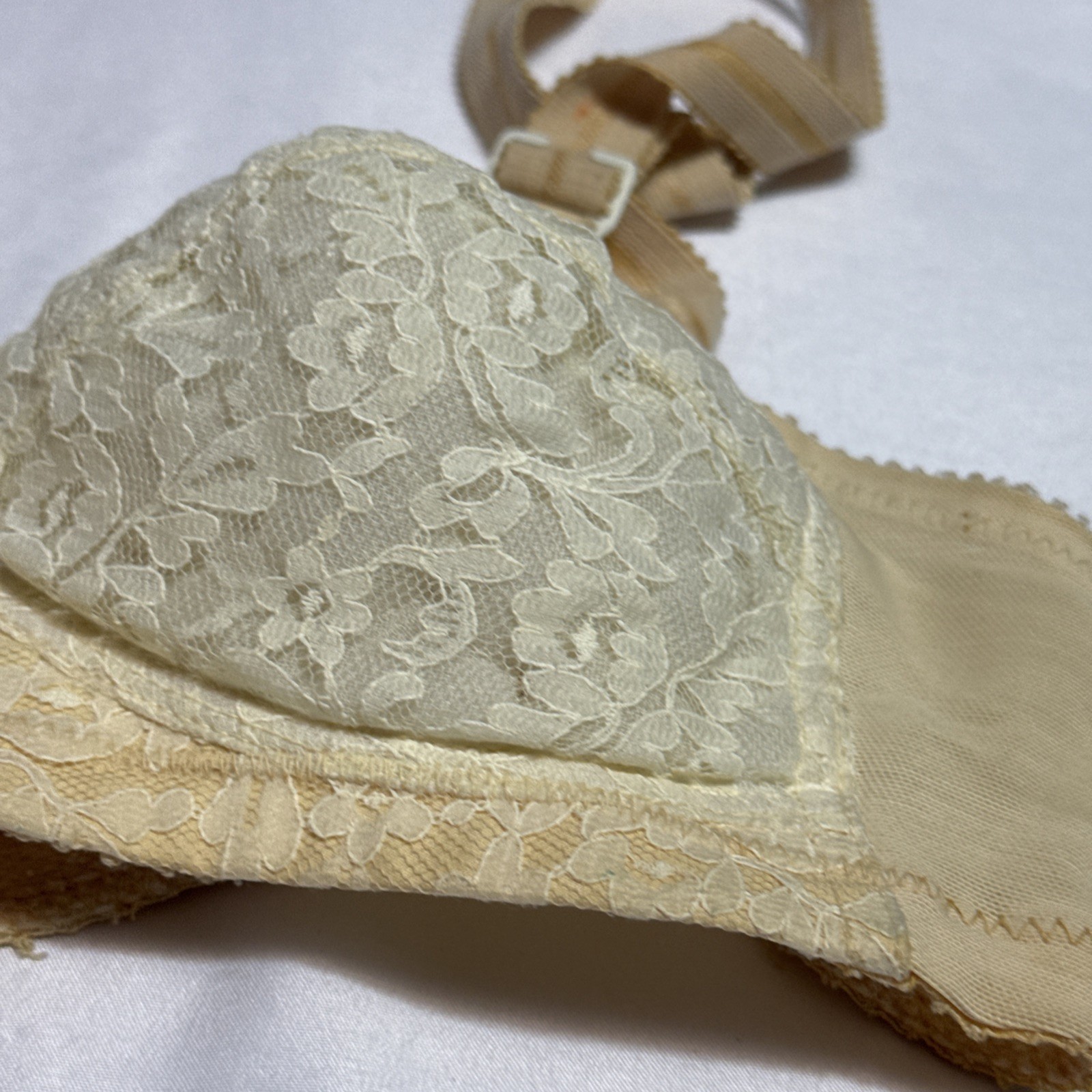 1950’s-1960’s SEARS Bra 32 B Lingerie Hook Back Lace Rockabilly Punk Goth READ