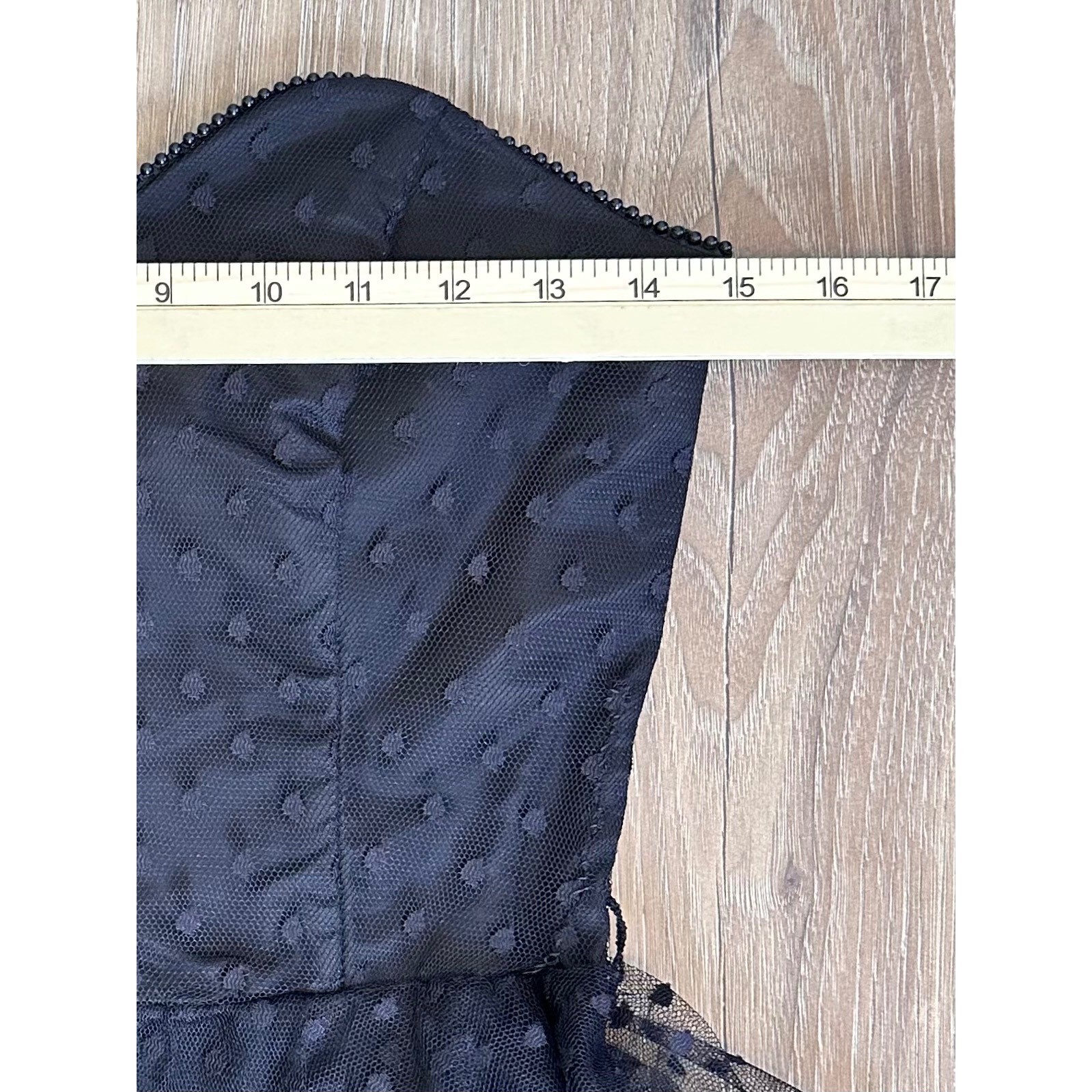 Vintage Jolie Madame Swiss Dot Peplum Strapless Dress Size 7/8 Retro Glam 80&rsquo;s