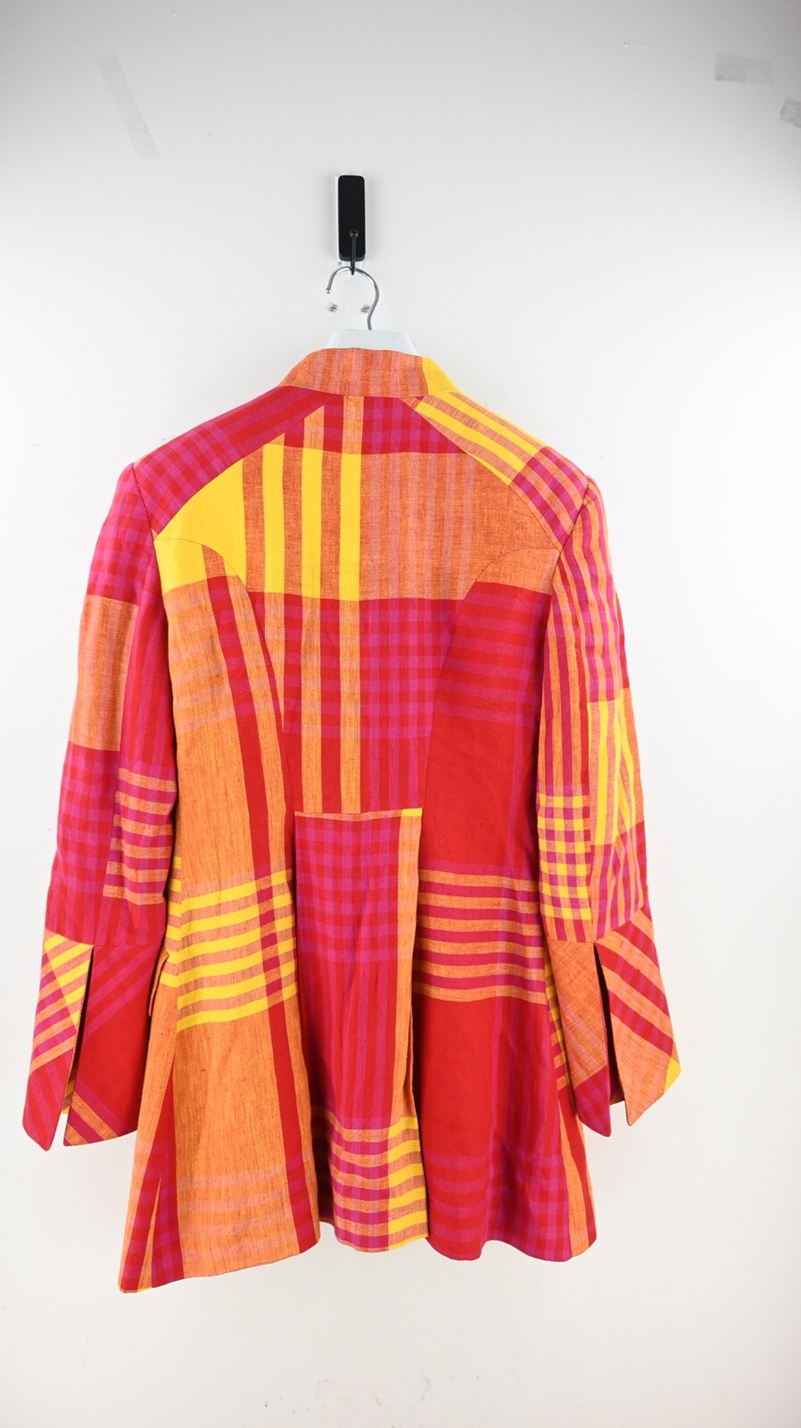 Vintage Bazar by Christian Lacroix 100% linen check blazer size EU38/UK12