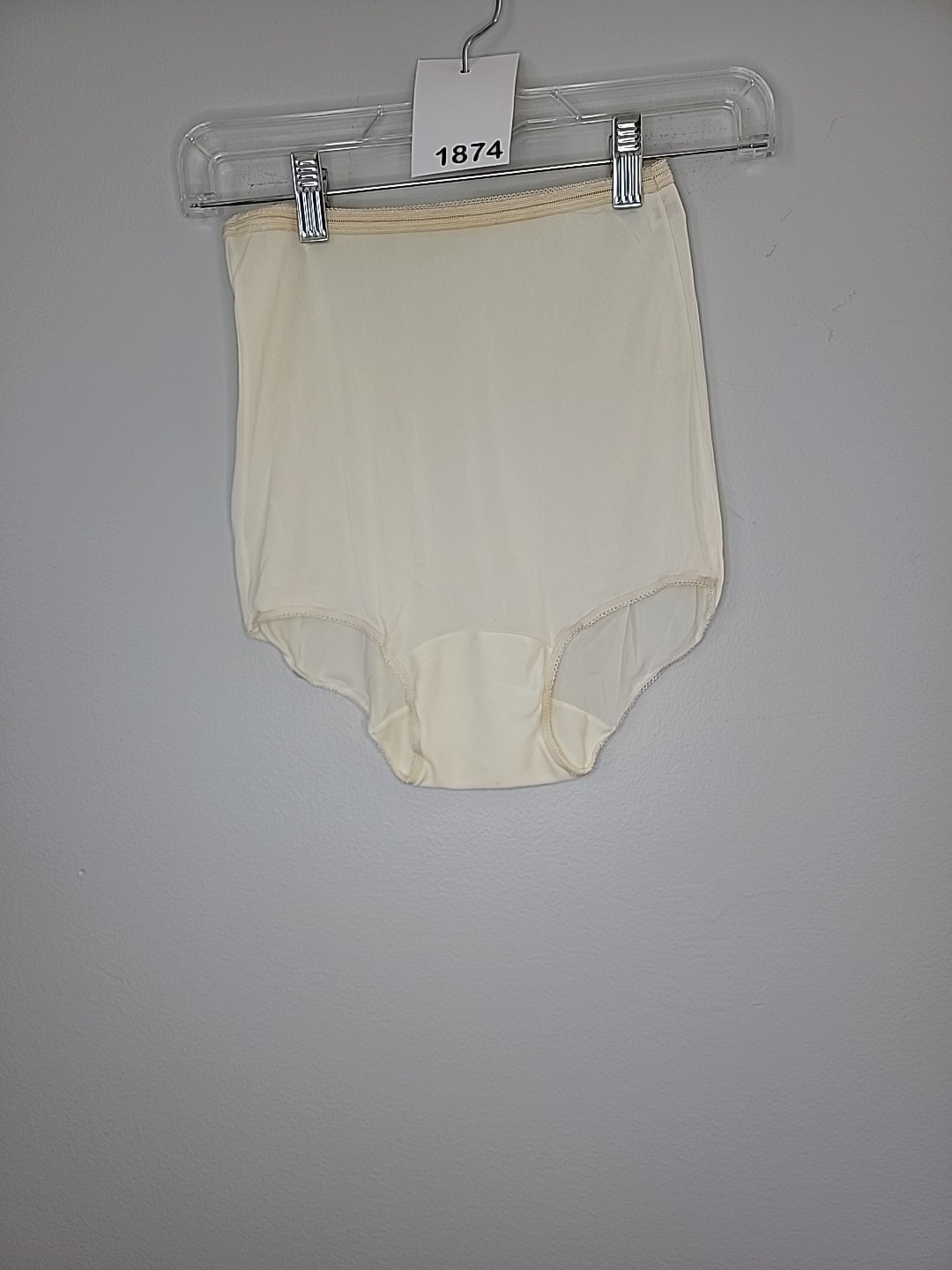 Vintage Vassarette Tricot Nylon Ivory Panties Satin Finish Size 4
