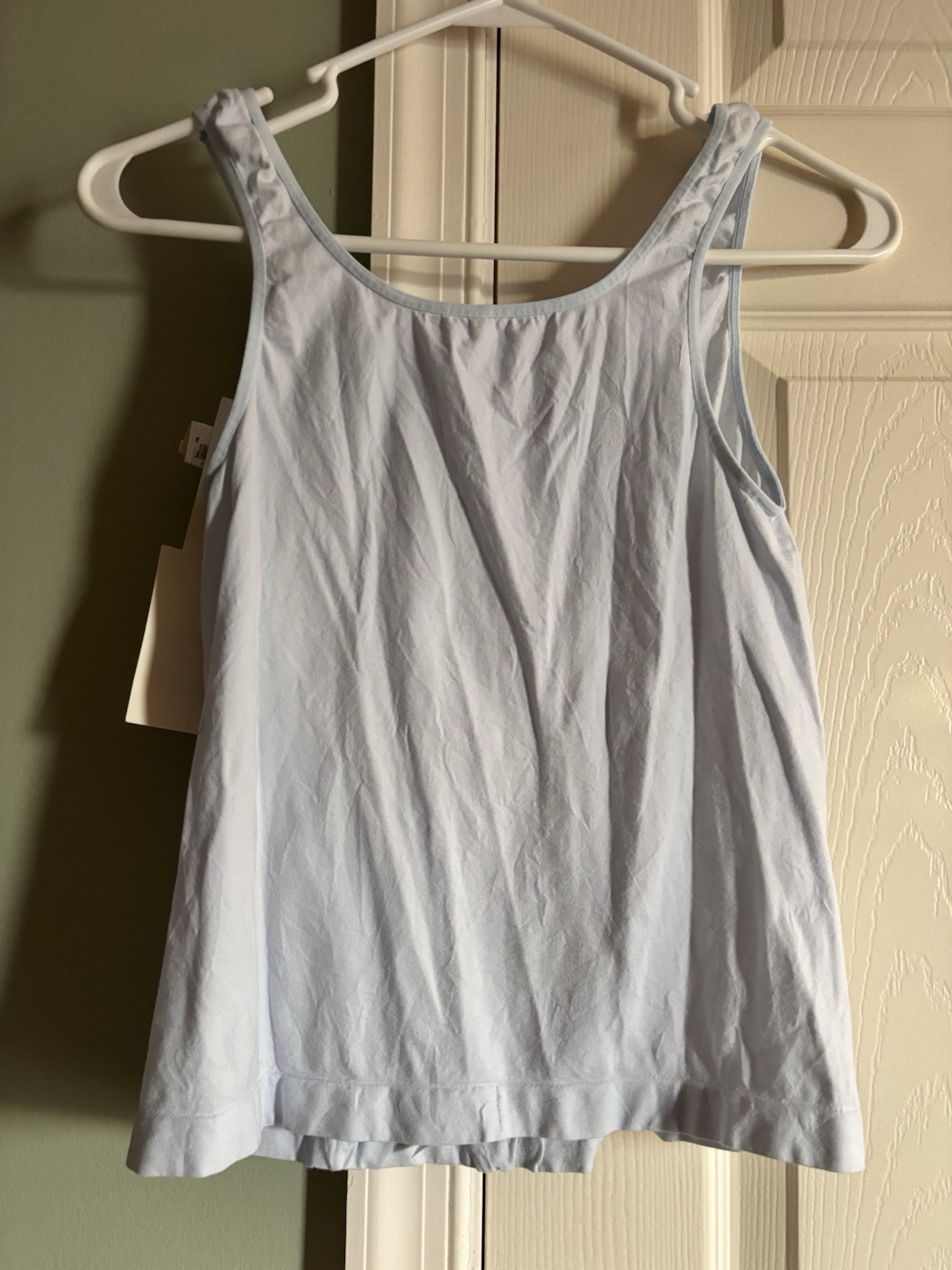 Vtg BARELY THERE Solid Microfiber Camisole Light Blue XLarge