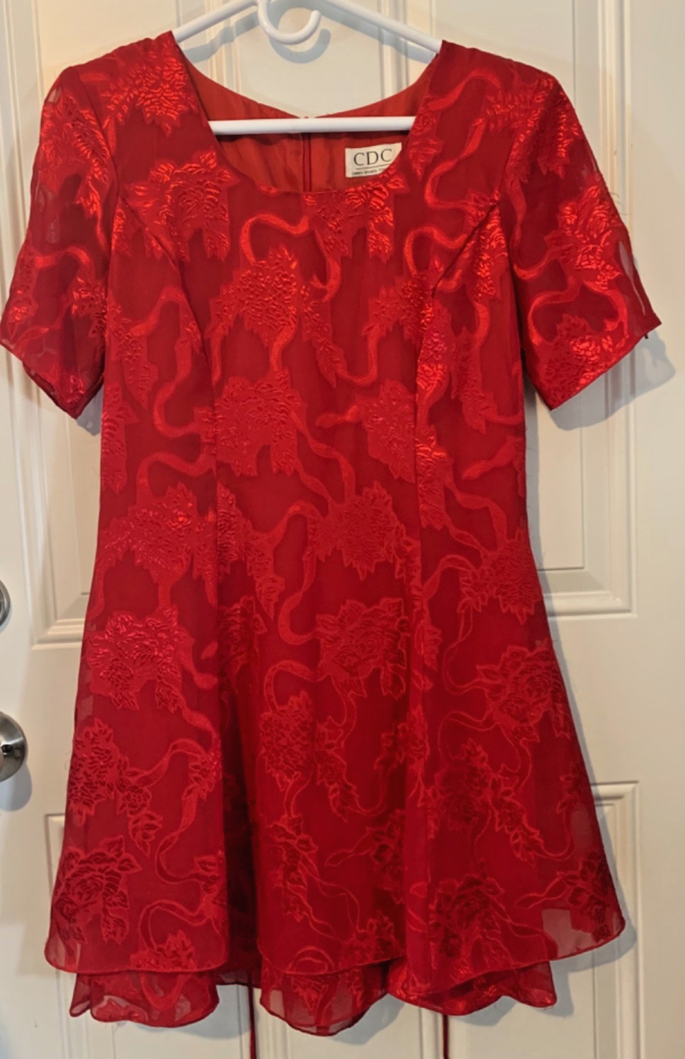 CDC Caren Desiree Company DRESS, Size 8, Vintage 1990&rsquo;s Satin Finish