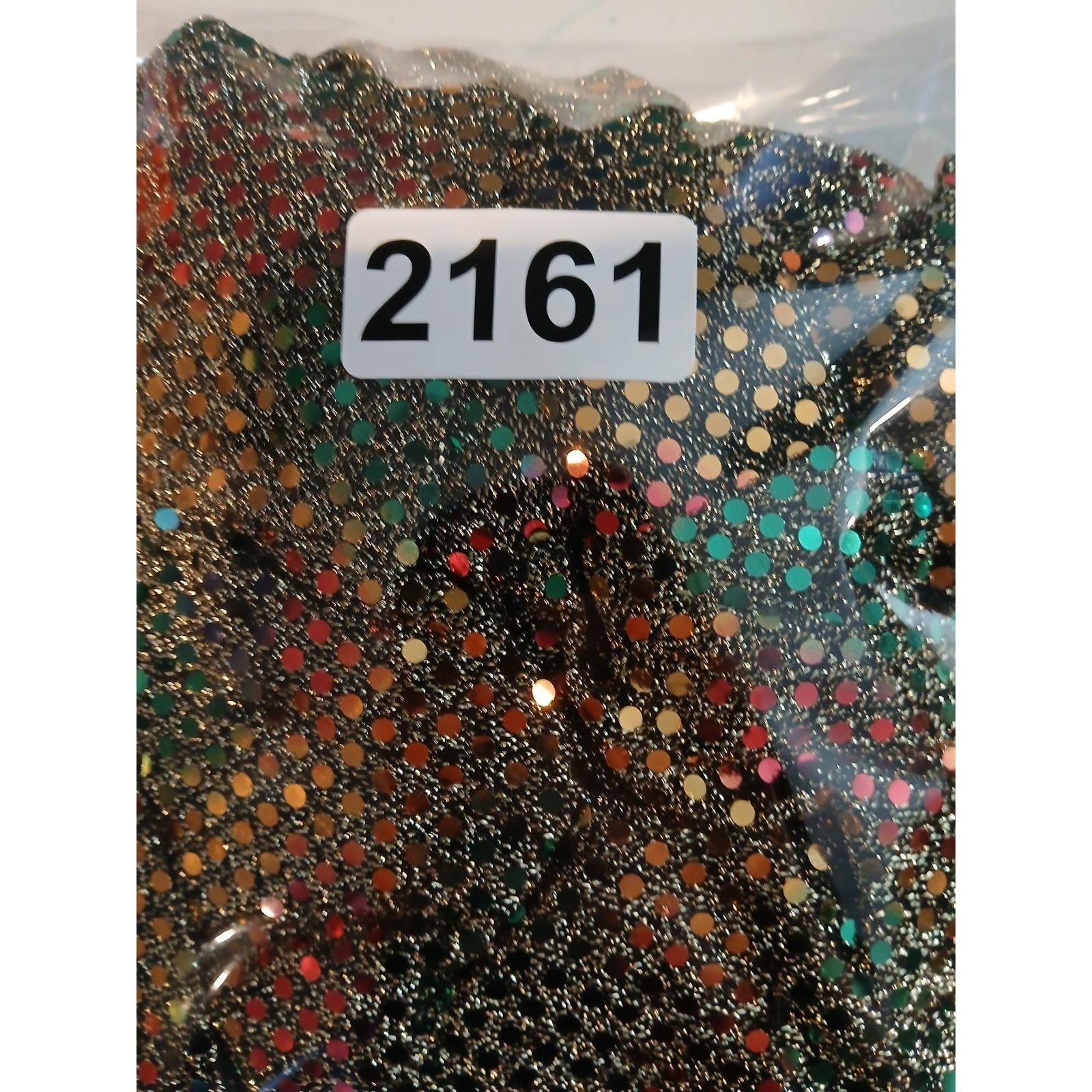 Vtg Another Thyme Medium Metallic Sequin Blouse Gold Multicolor Side Tie – READ