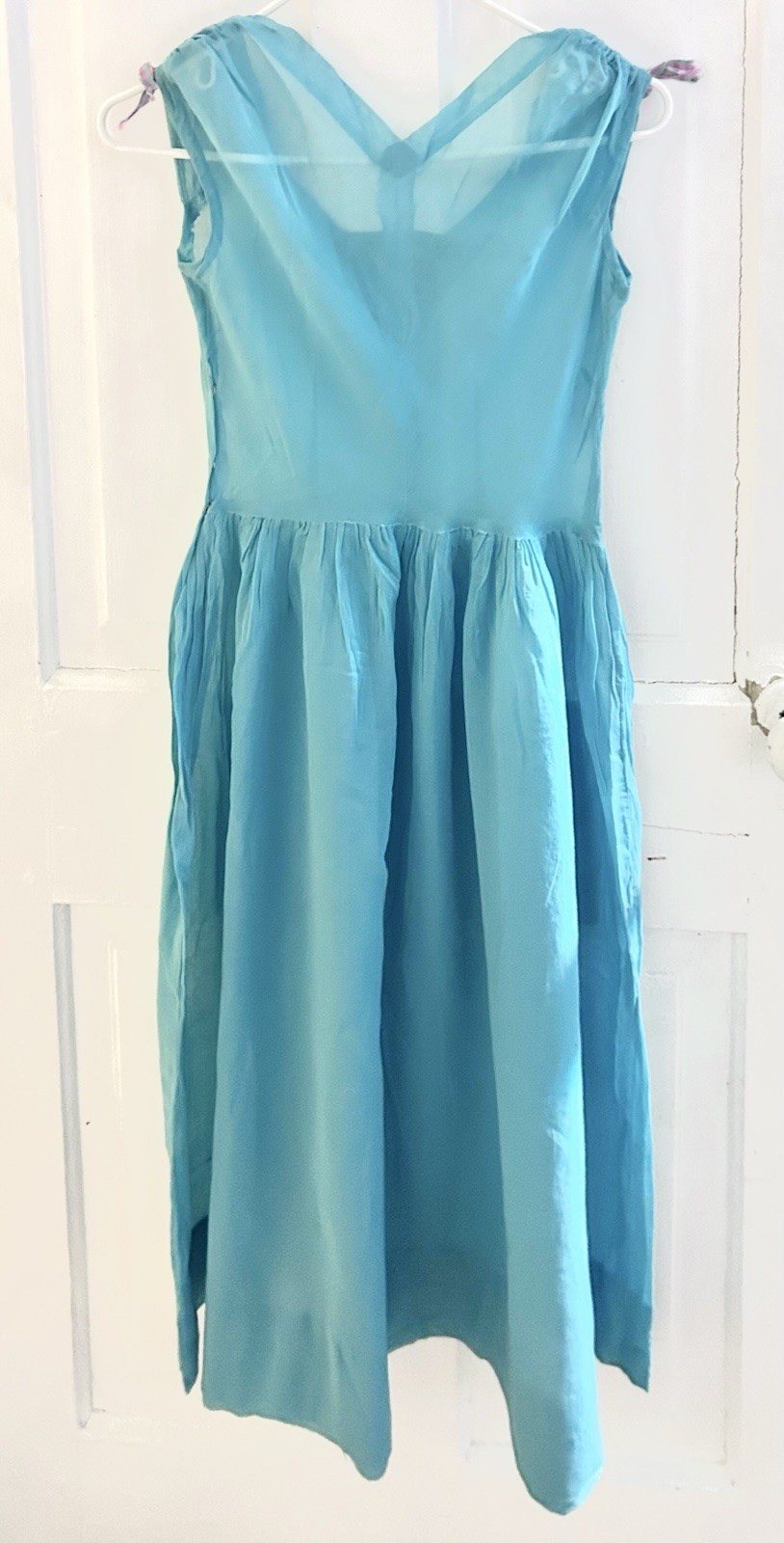 1950-1960 Handmade Blue Chiffon Princess Dress