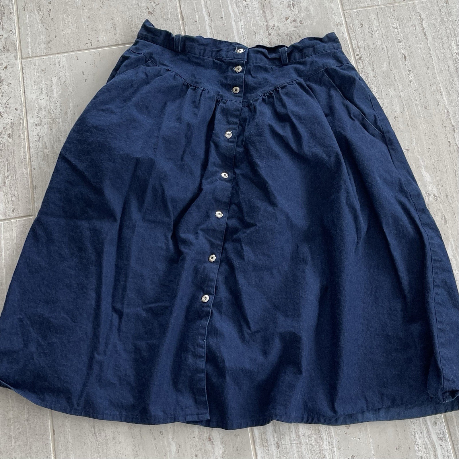 Vintage Circle T Women&rsquo;s Blue Denim Jean Skirt Size 17/18 Made In USA Western